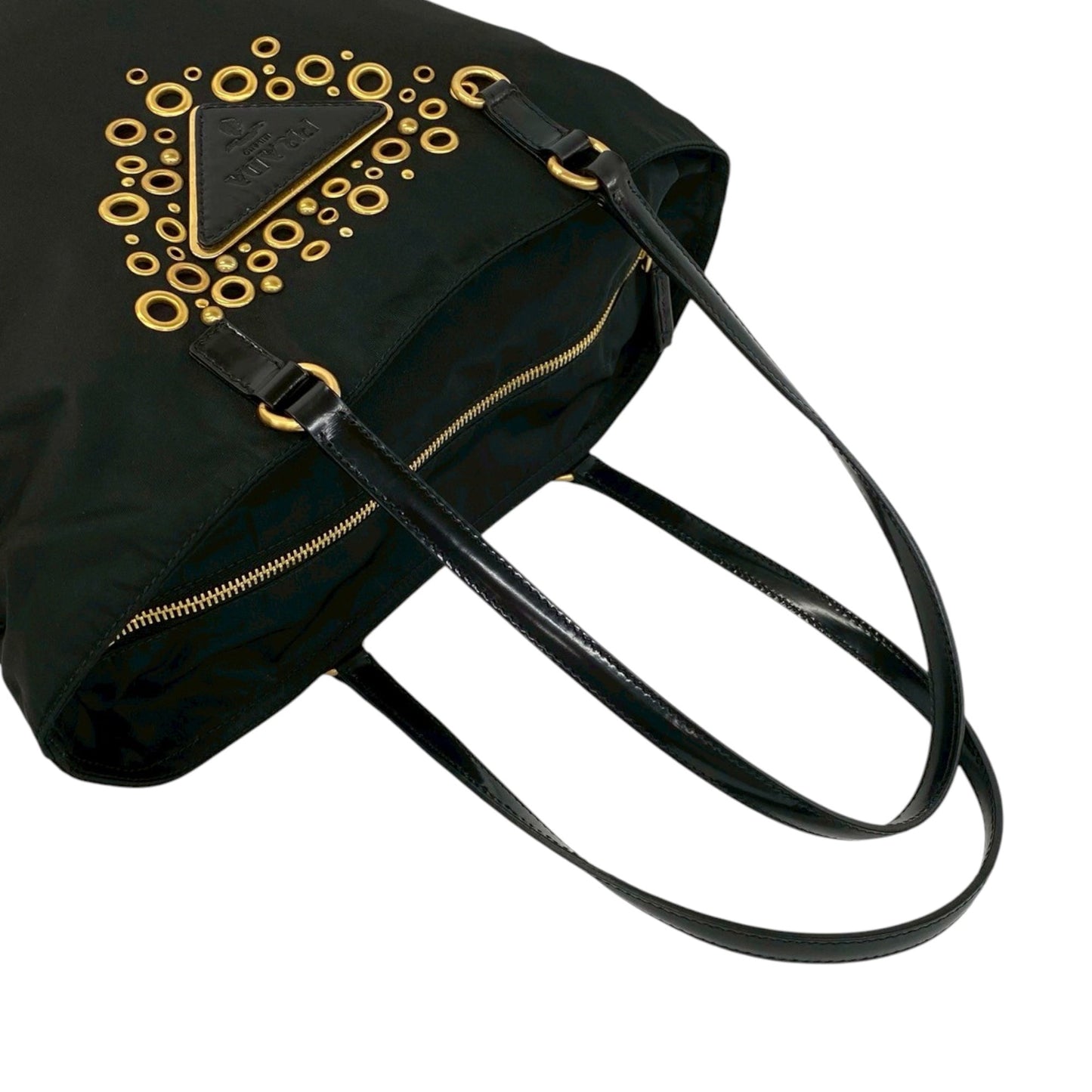 Prada Embellished Tessuto Tote