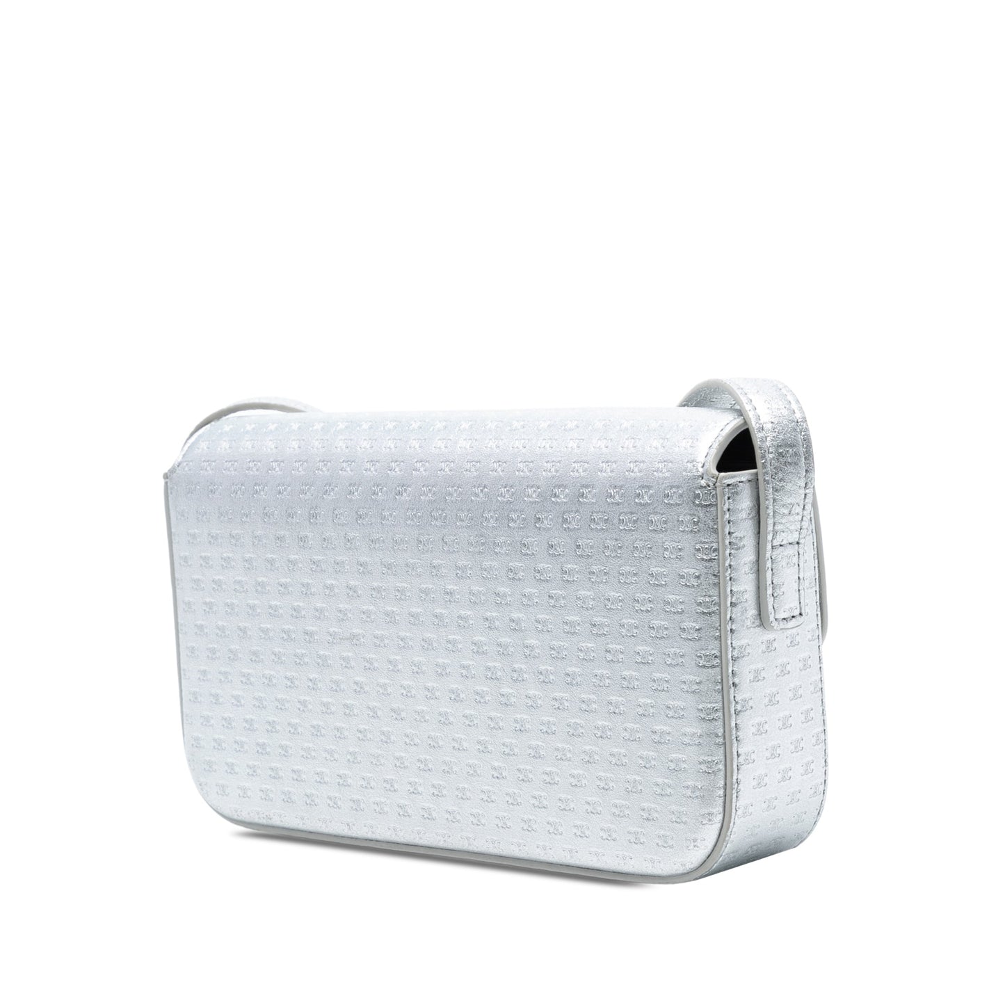 Celine Triomphe All Over Laminated Calfskin Claude Shoulder Bag