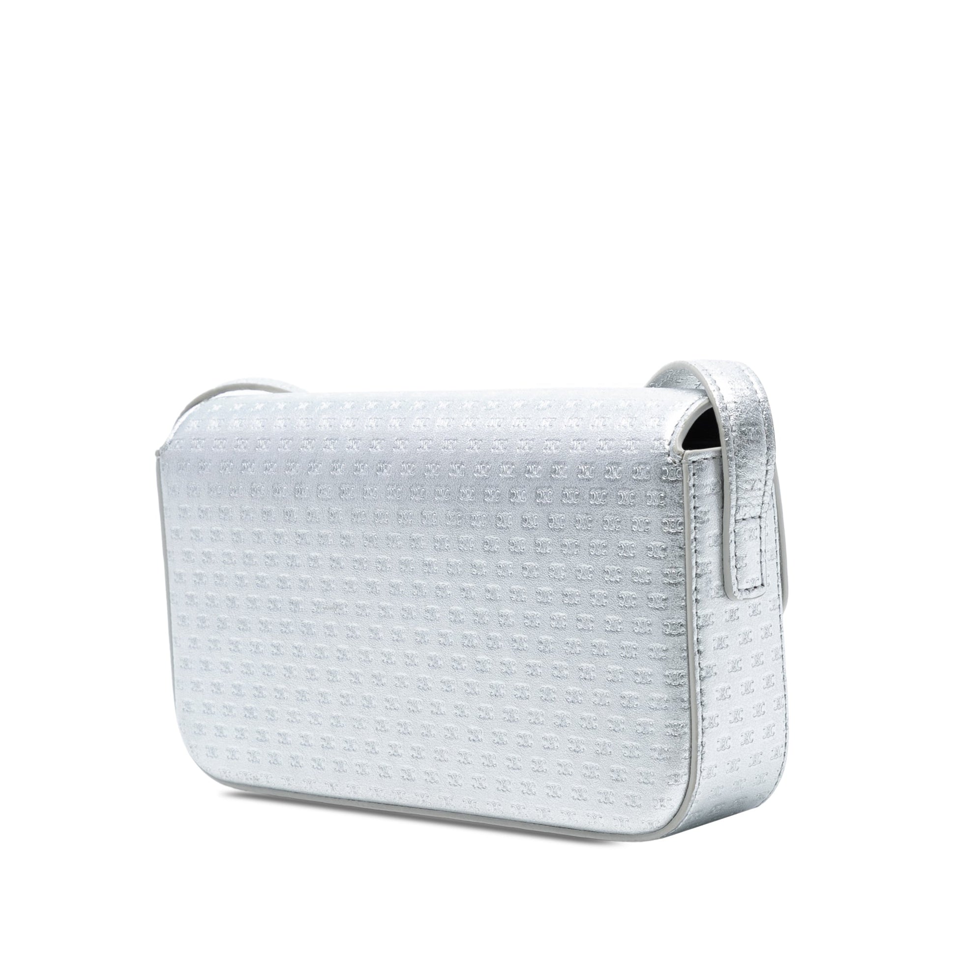Celine Triomphe All Over Laminated Calfskin Claude Shoulder Bag