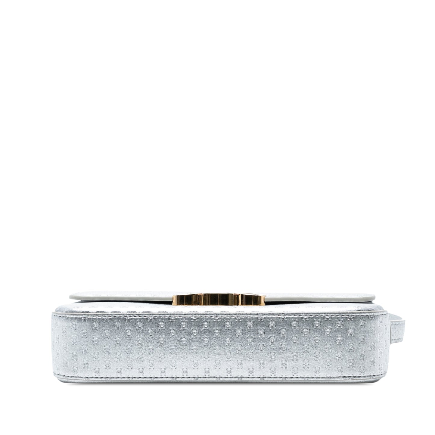 Celine Triomphe All Over Laminated Calfskin Claude Shoulder Bag