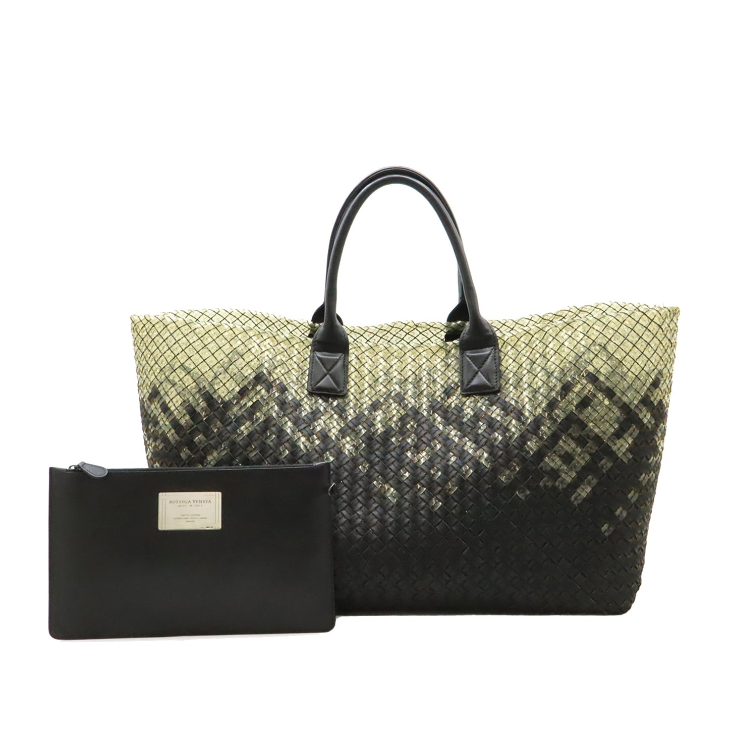 Bottega Veneta Large Lambskin Gradient Intreccio Cabat Tote