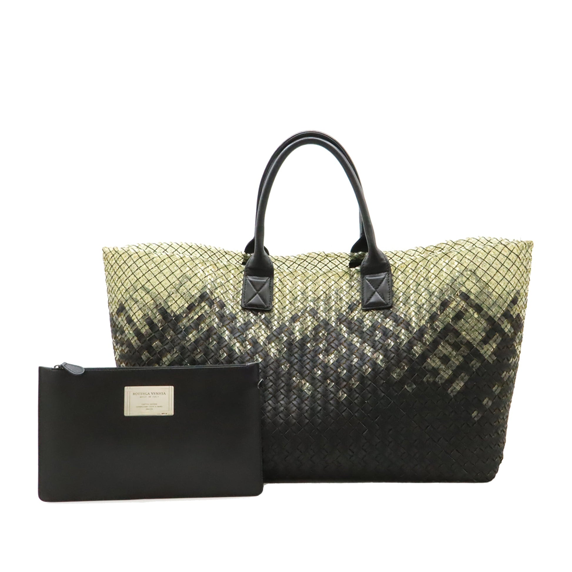 Bottega Veneta Large Lambskin Gradient Intreccio Cabat Tote
