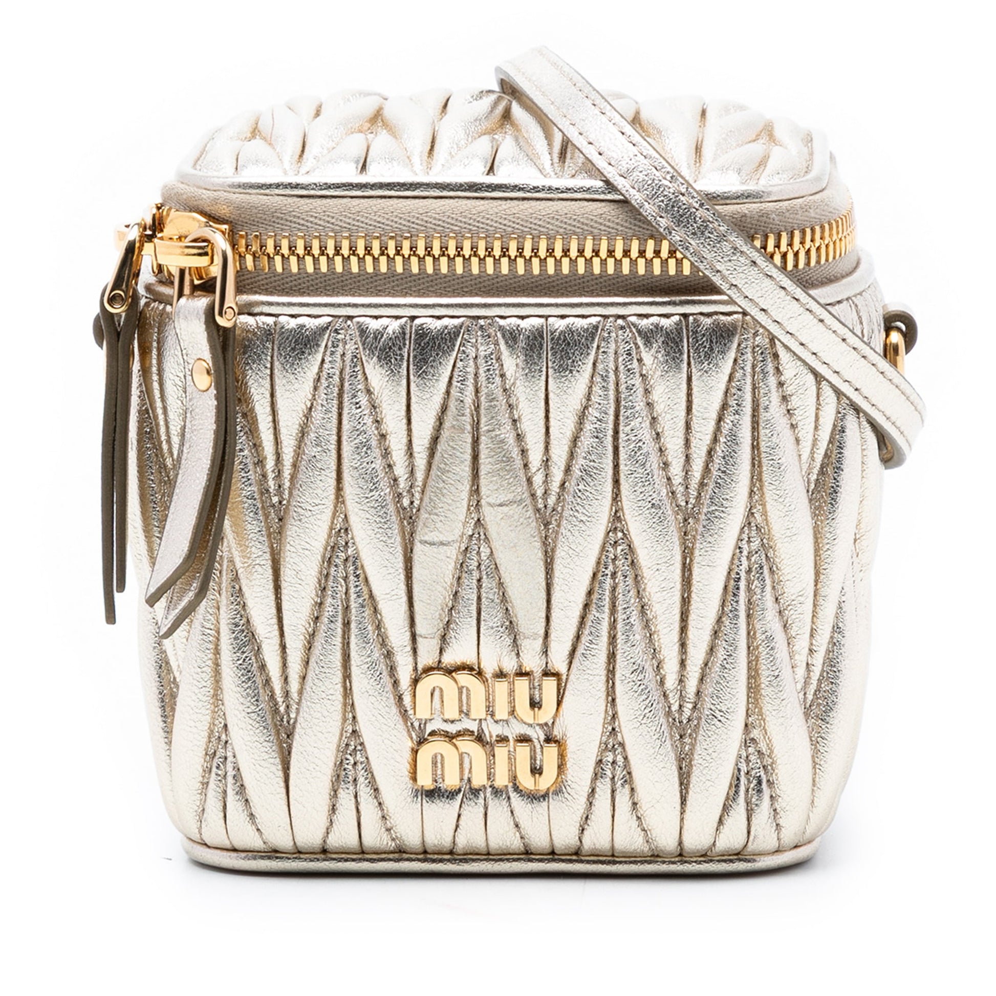 Miu Miu Mini Matelasse Nappa Leather Square Pouch Crossbody