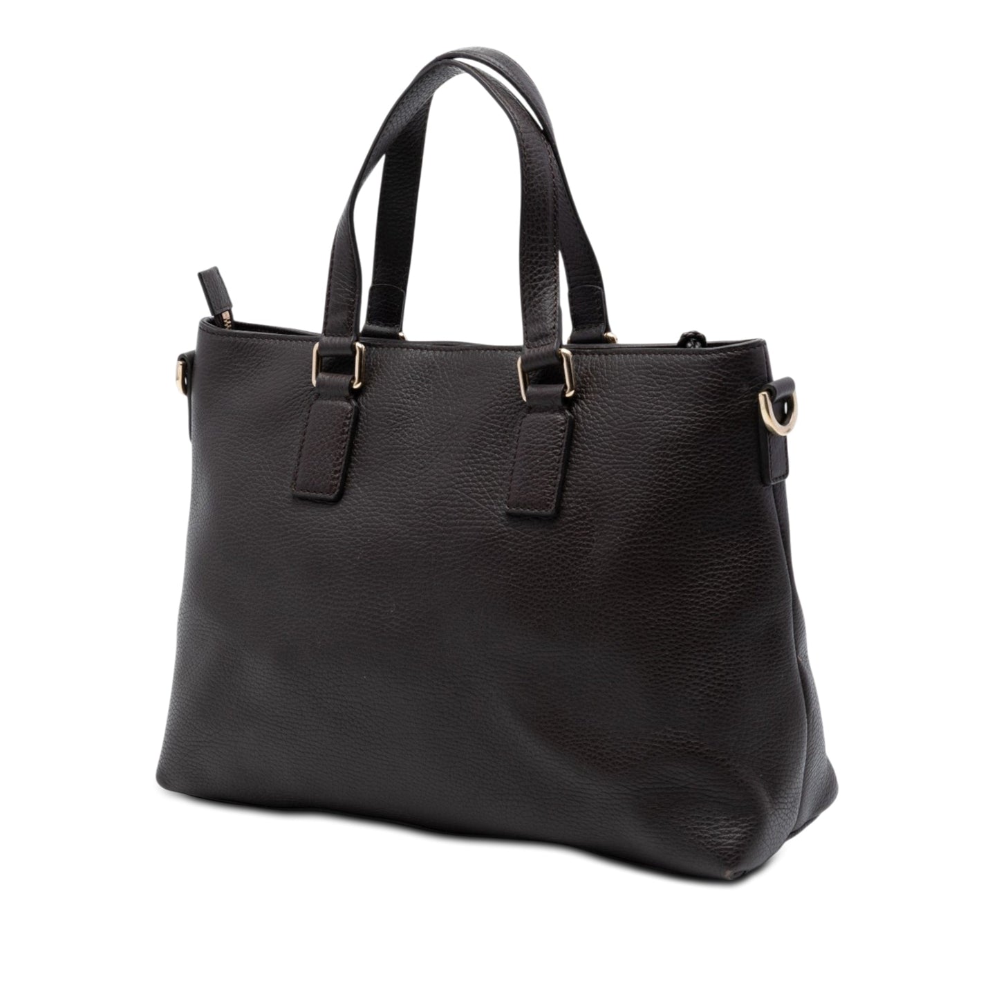 Gucci Leather Bamboo Tassel Satchel