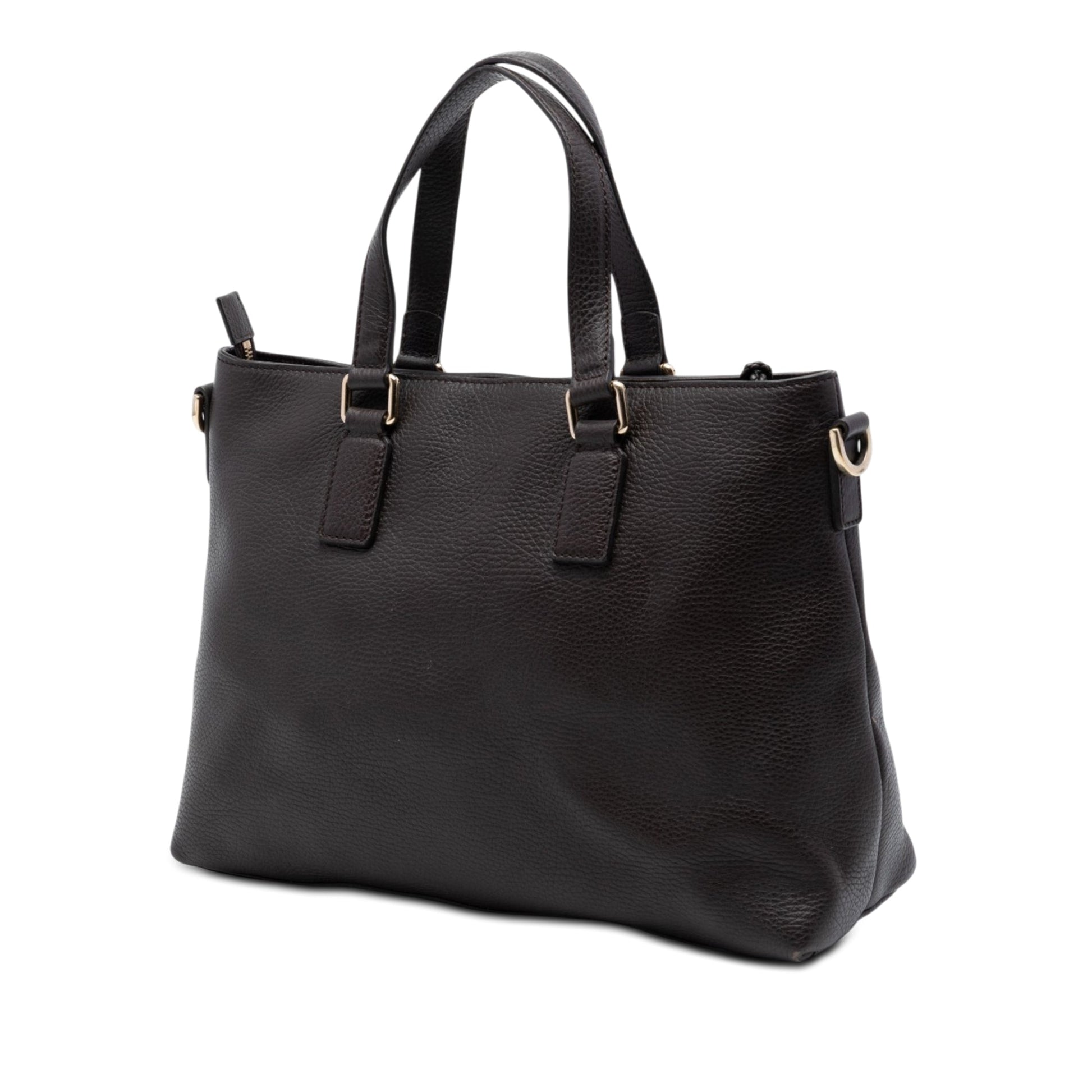 Gucci Leather Bamboo Tassel Satchel