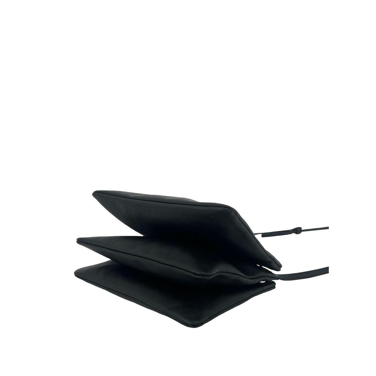 Celine Small Lambskin Trio Crossbody — Black
