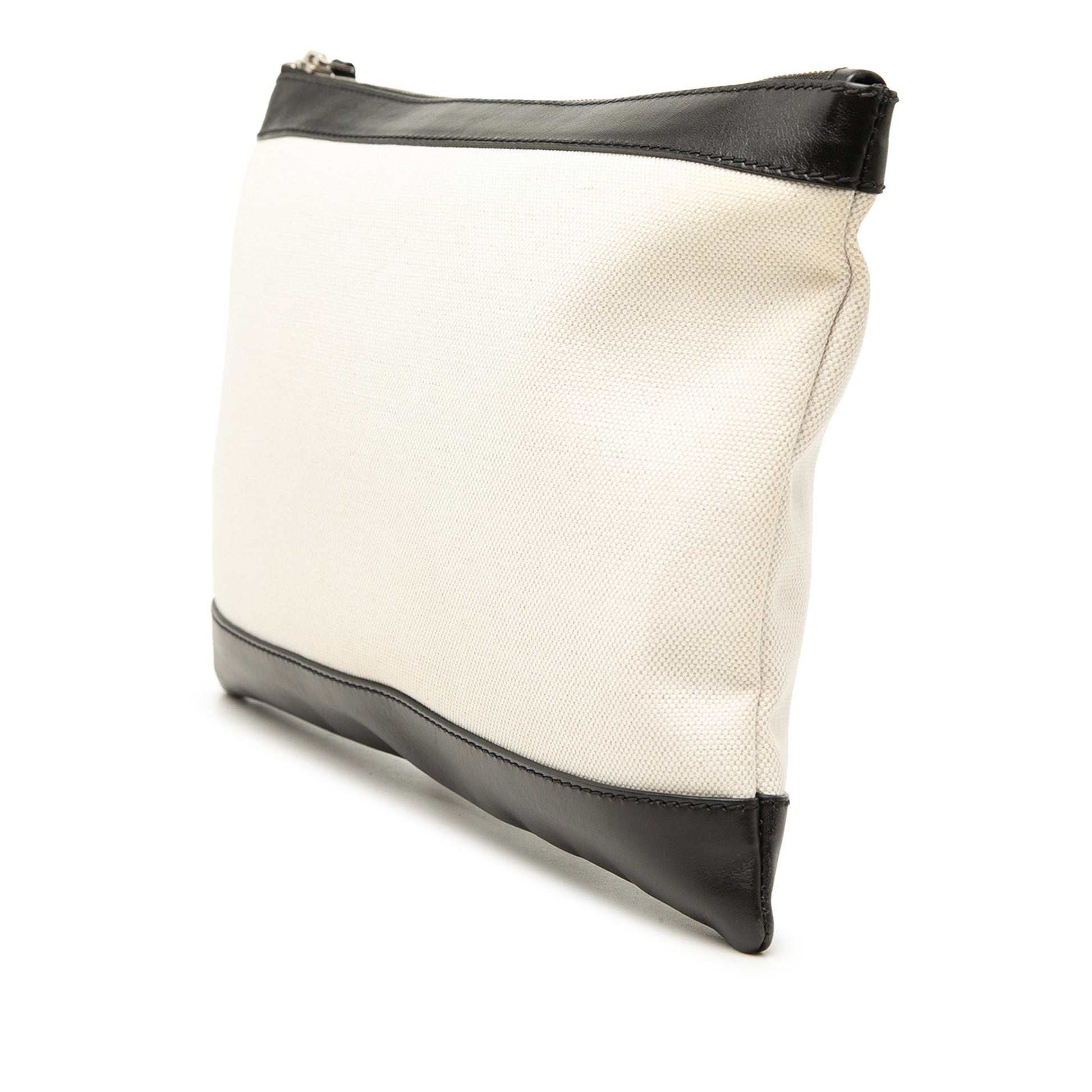 Balenciaga Canvas Navy Clip M Clutch