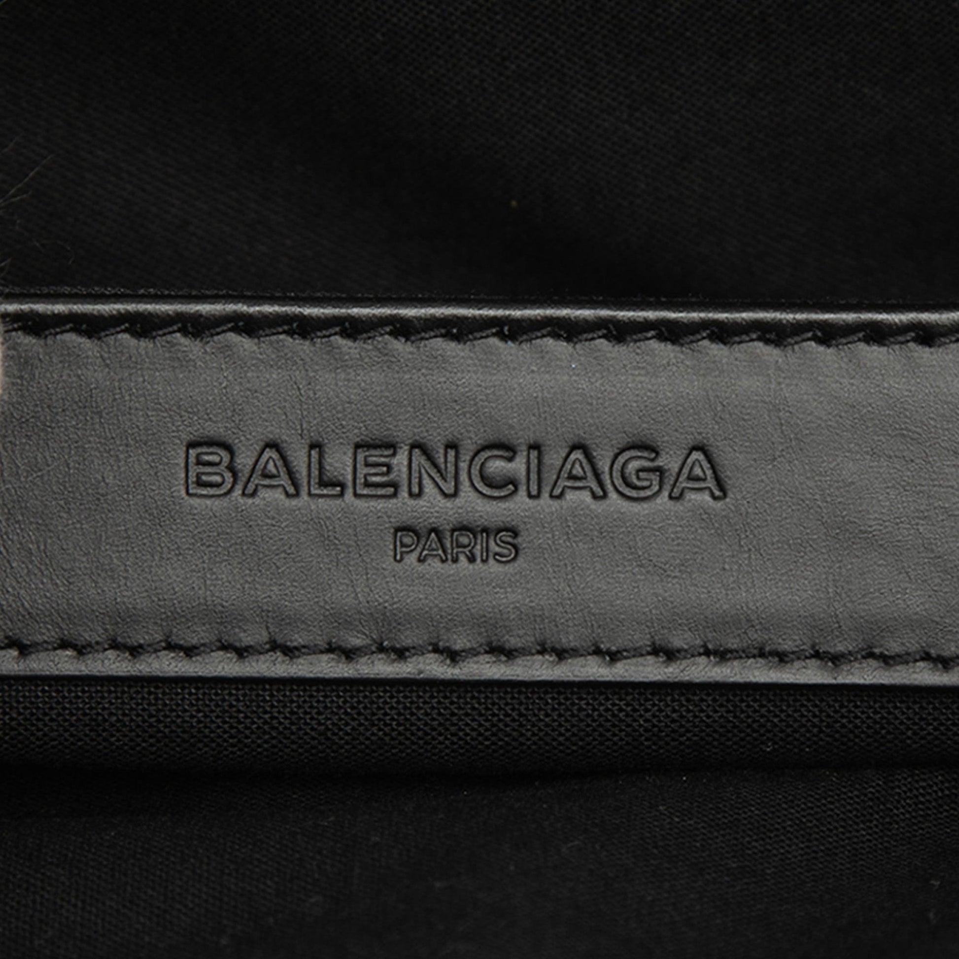 Balenciaga Canvas Navy Clip M Clutch