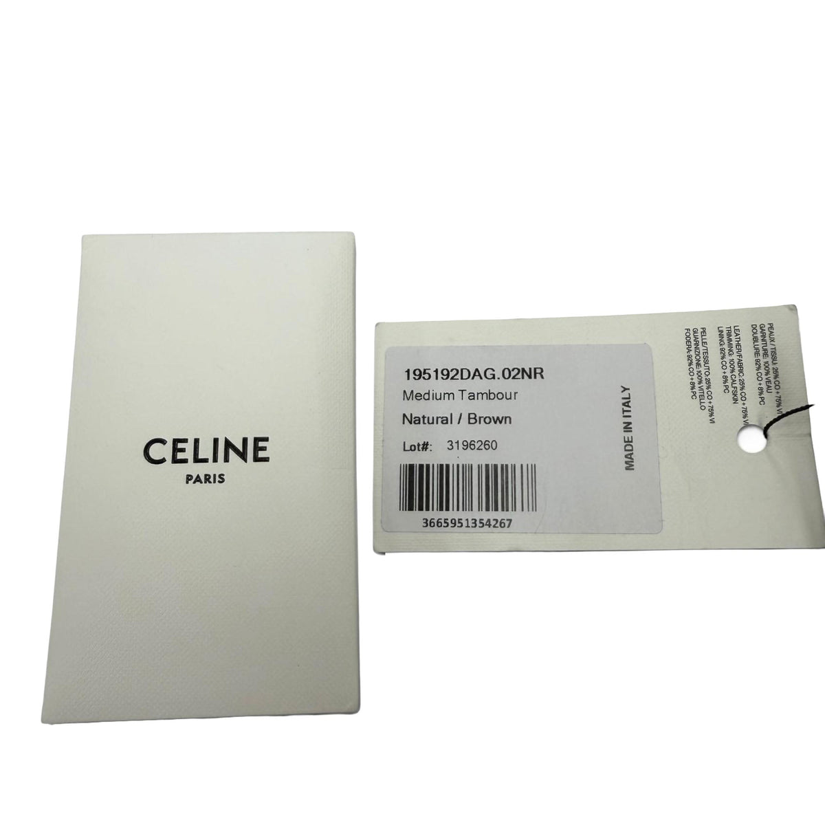 Celine Medium Raffia and Calfskin Triomphe Tambour Crossbody