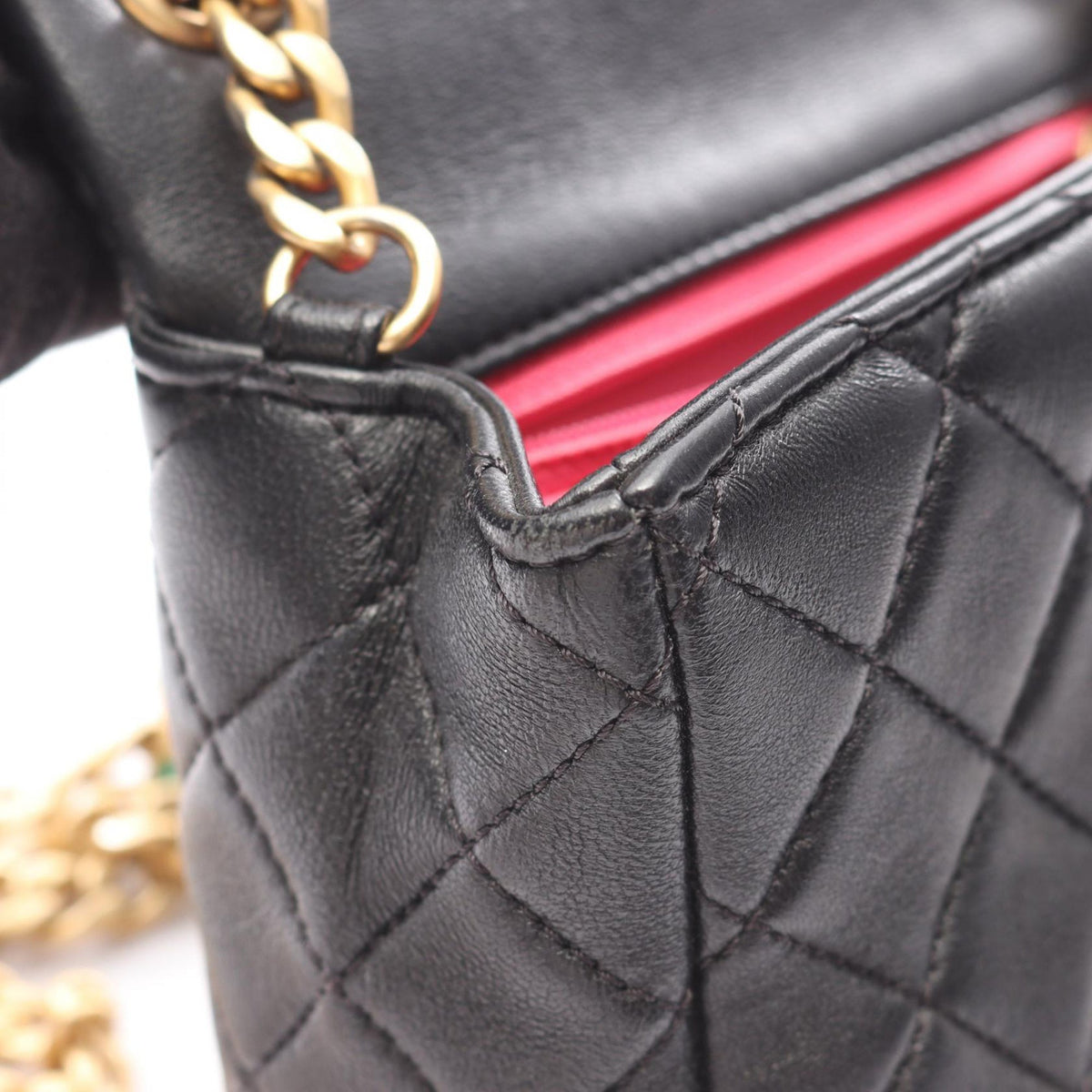 Chanel Mini Square Classic Lambskin Charms Single Flap