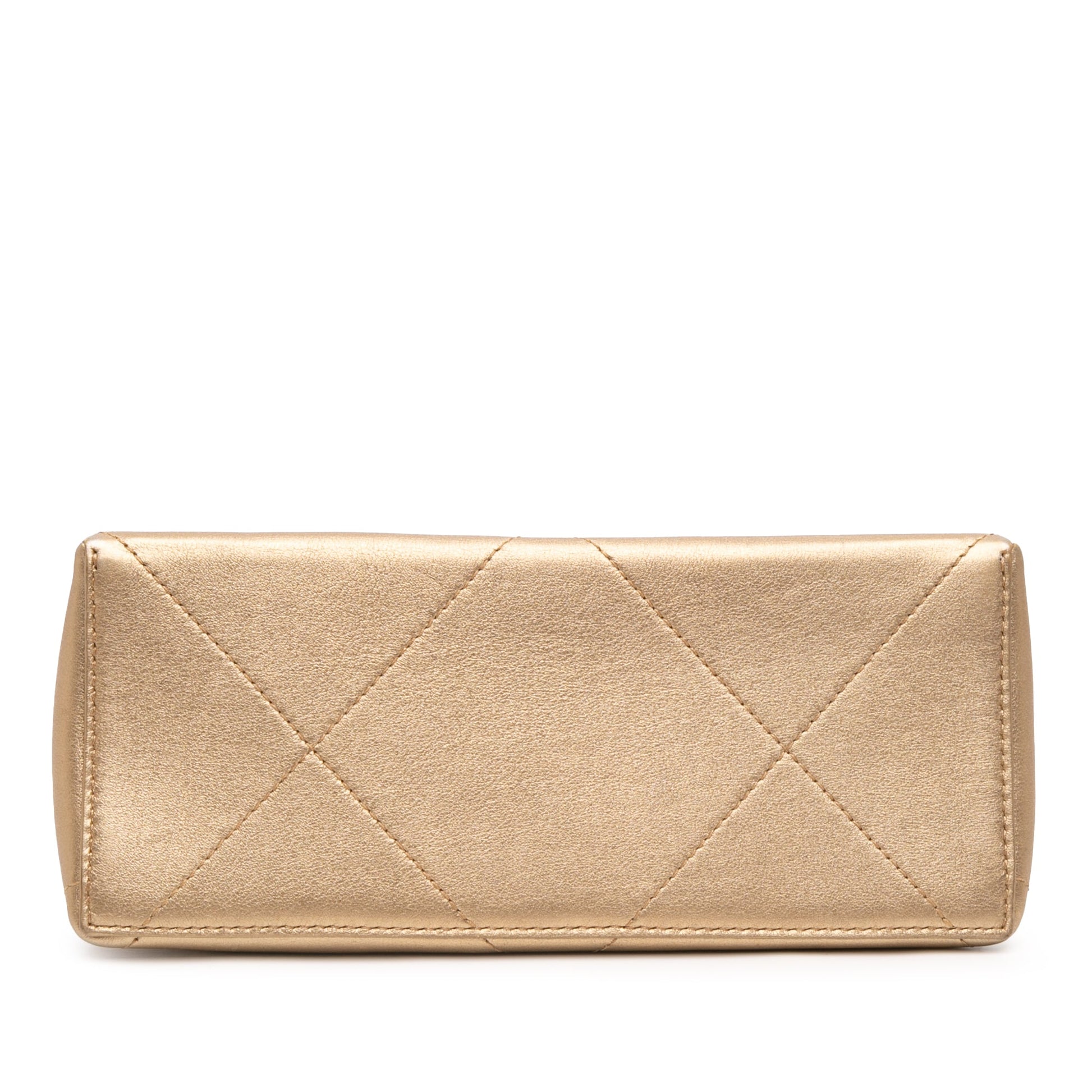 Chanel Small Calfskin Kiss Lock Frame Bag