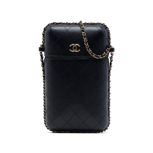 Chanel CC Quilted Lambskin Chain Around Phone Holder