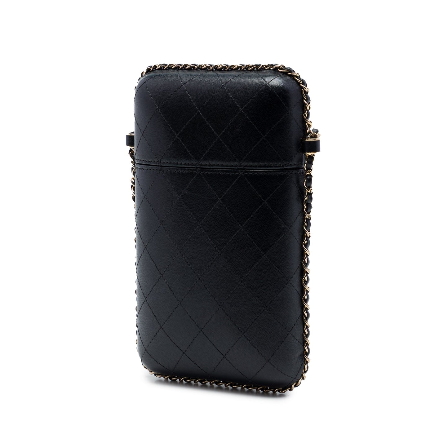 Chanel CC Quilted Lambskin Chain Around Phone Holder