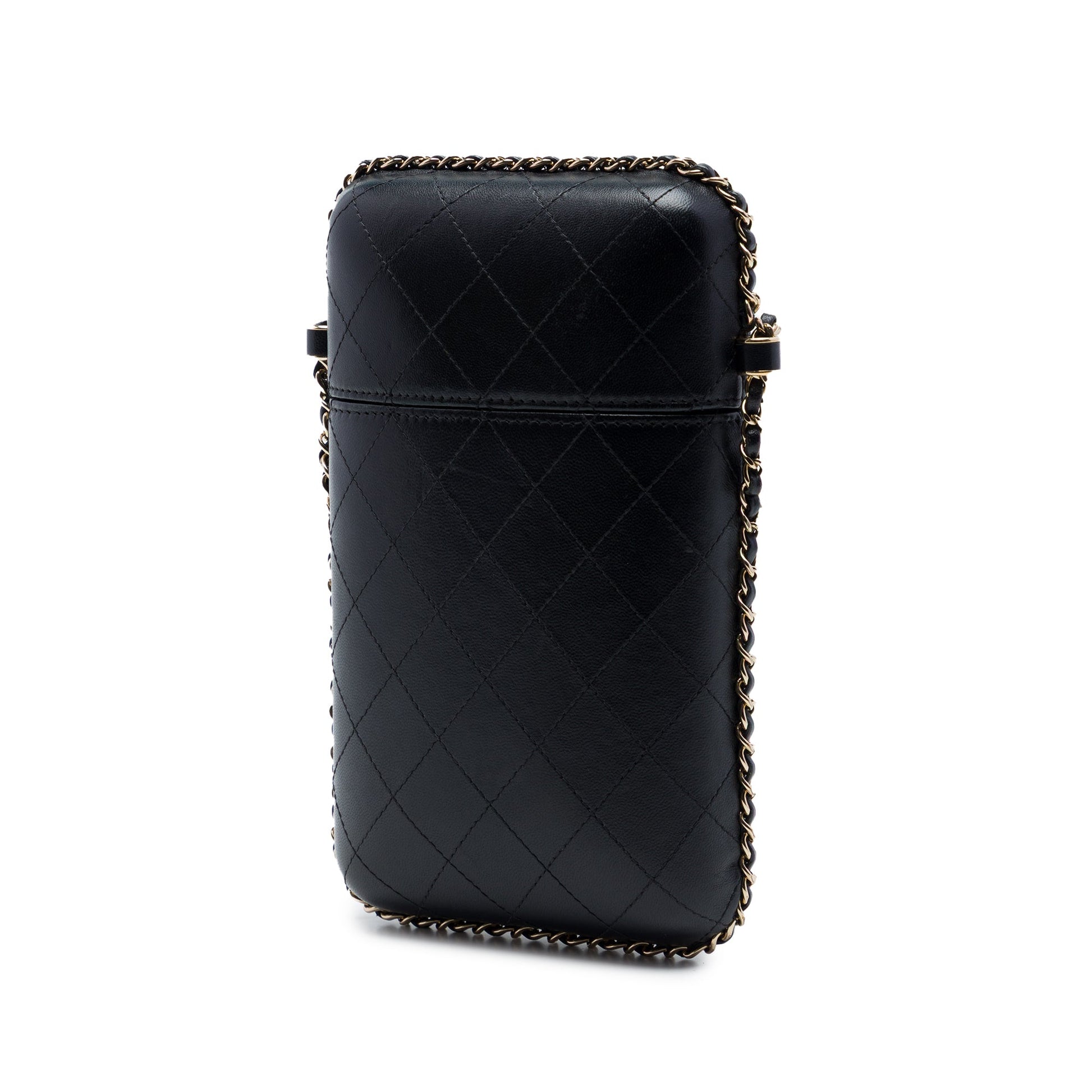 Chanel CC Quilted Lambskin Chain Around Phone Holder