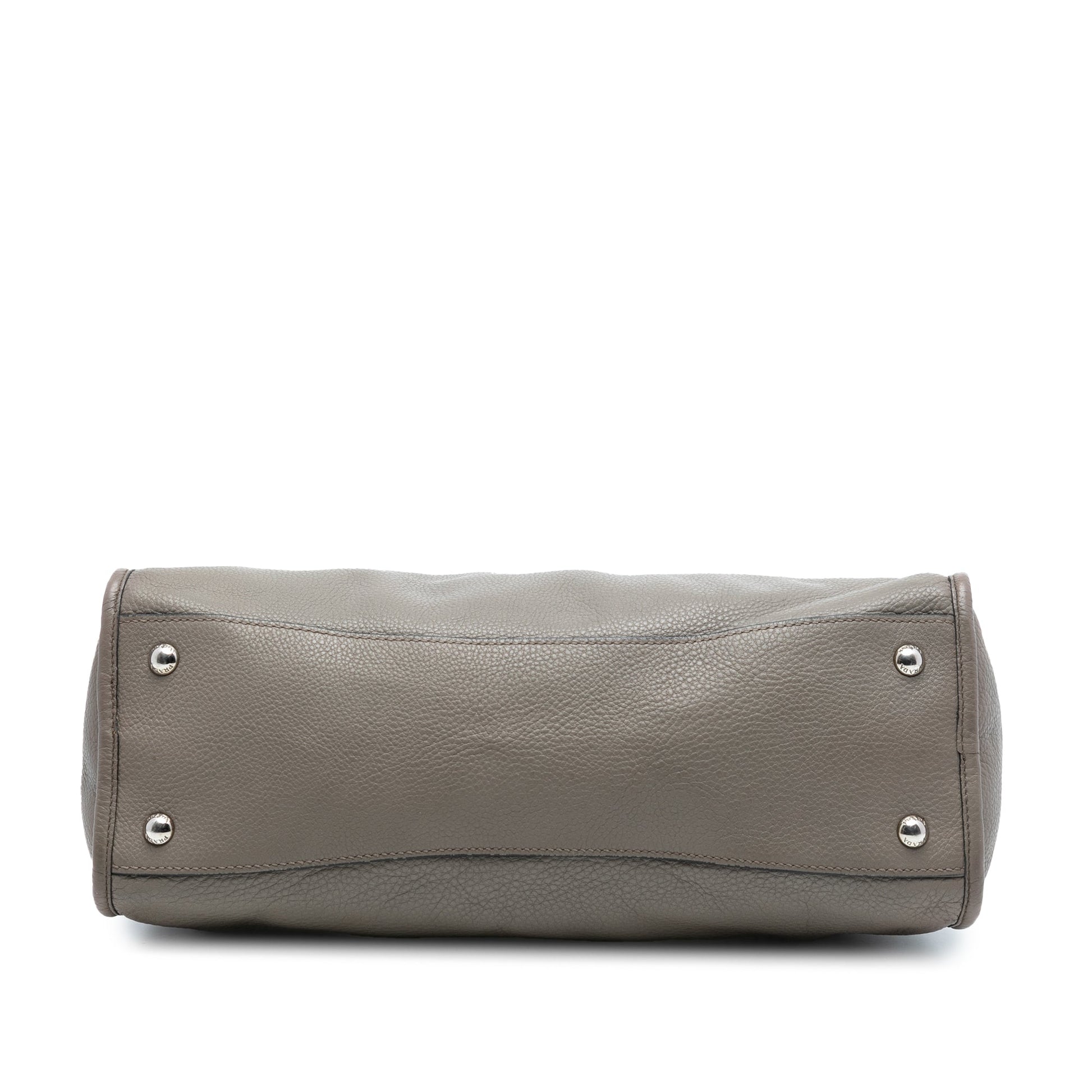Prada Vitello Daino Zip Top Satchel