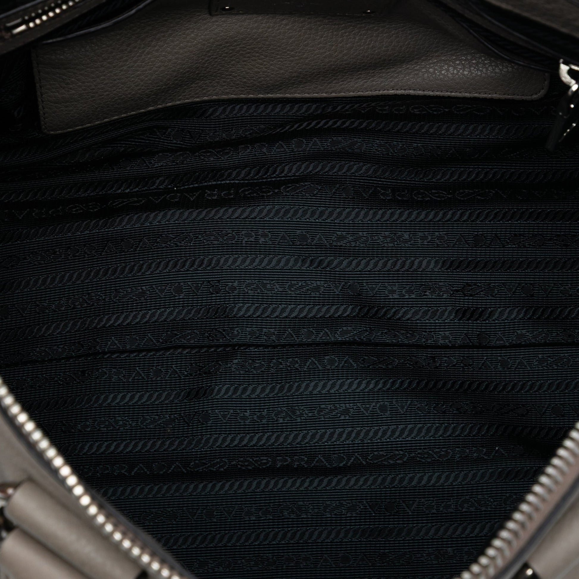 Prada Vitello Daino Zip Top Satchel
