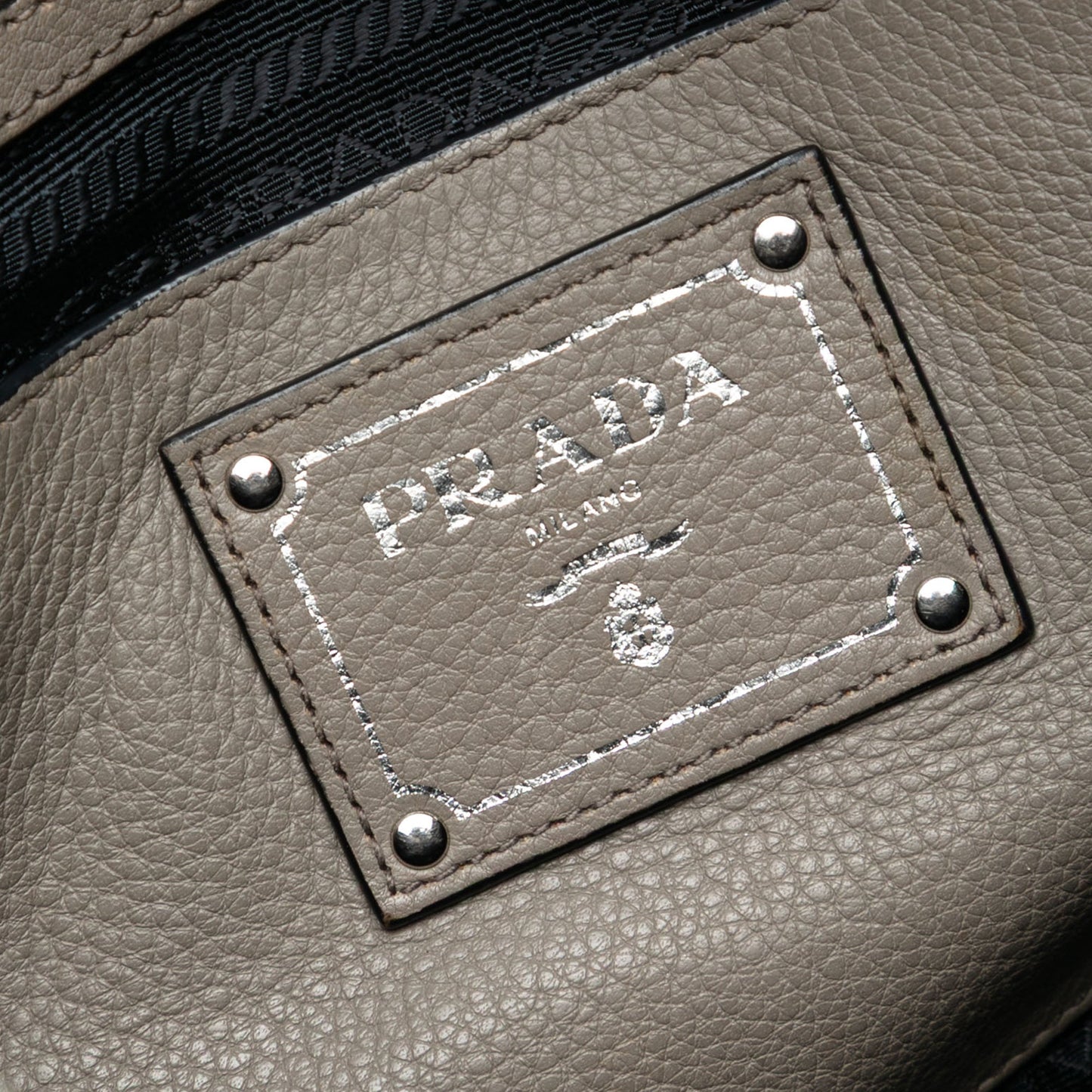 Prada Vitello Daino Zip Top Satchel