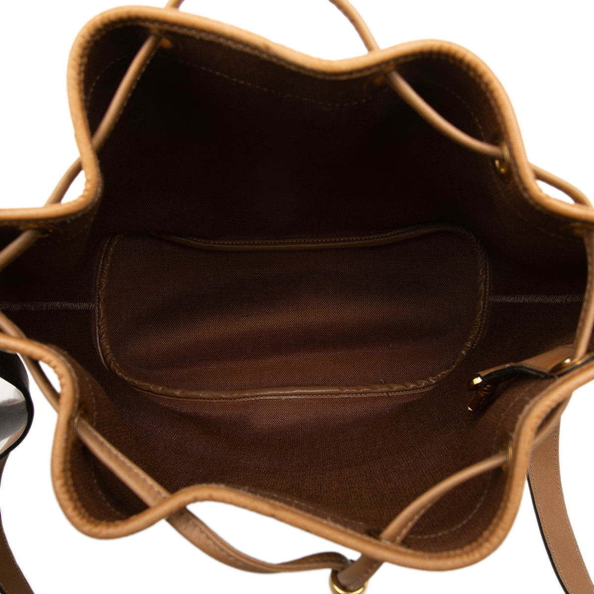 Dior Honeycomb Coated Canvas Drawstring Bucket Bag — Black