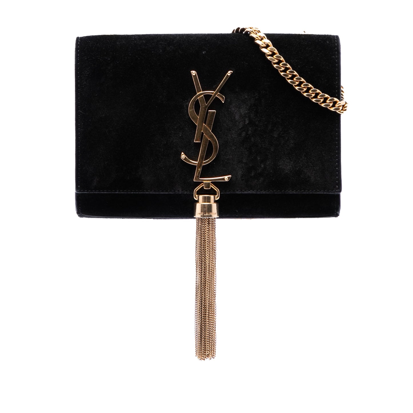 Saint Laurent Small Suede Monogram Kate Tassel Crossbody