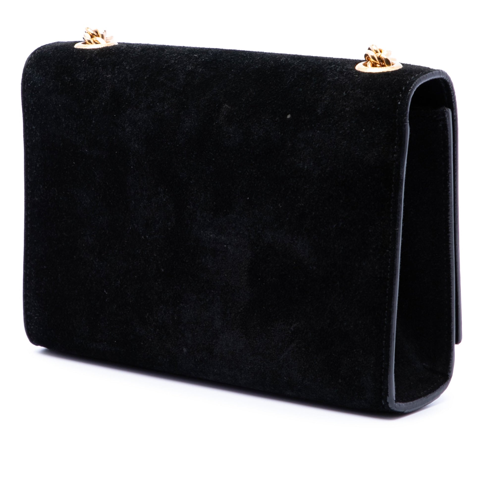Saint Laurent Small Suede Monogram Kate Tassel Crossbody