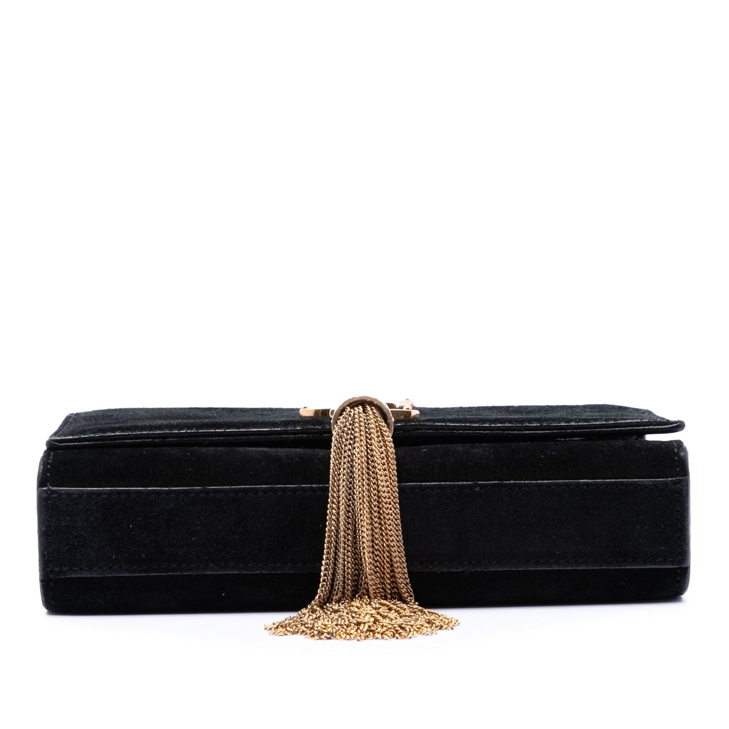 Saint Laurent Small Suede Monogram Kate Tassel Crossbody