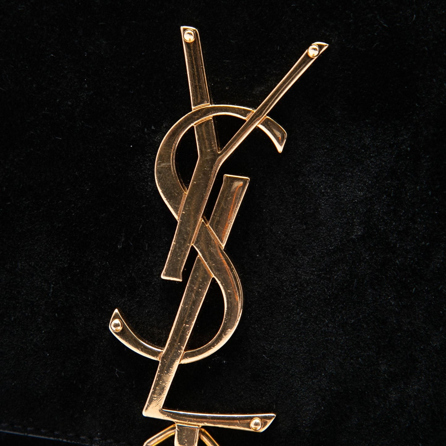 Saint Laurent Small Suede Monogram Kate Tassel Crossbody