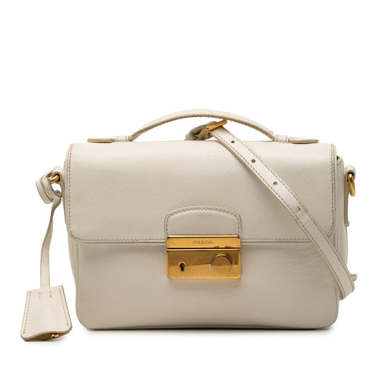 Prada Saffiano Sound Lock Satchel