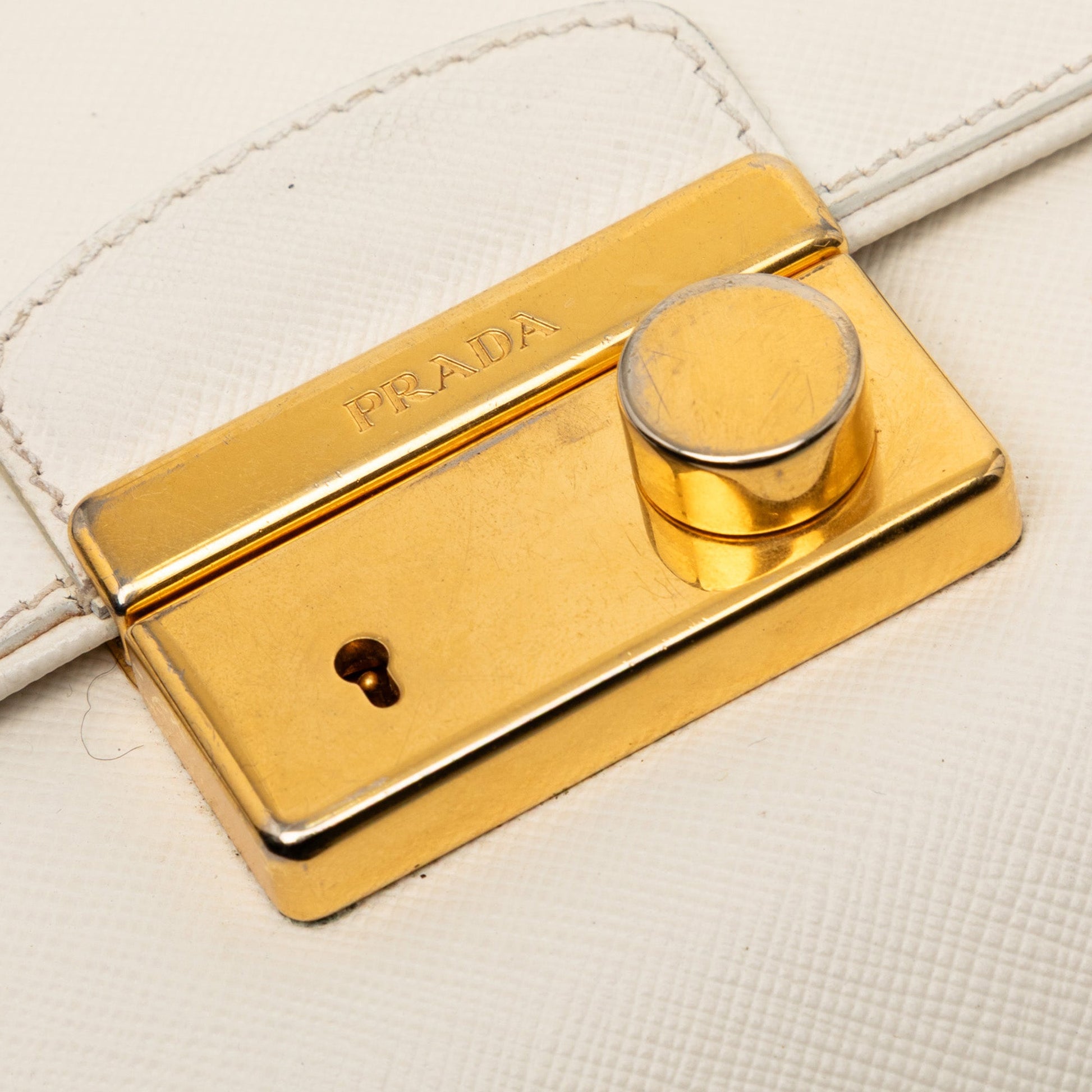 Prada Saffiano Sound Lock Satchel