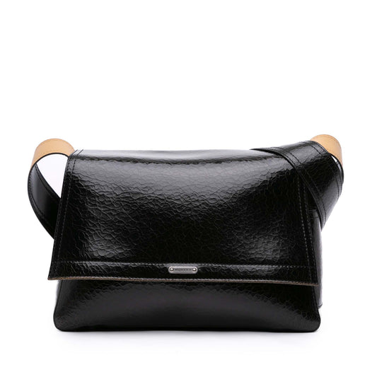 Alexander McQueen Crackled Leather Slouch Crossbody