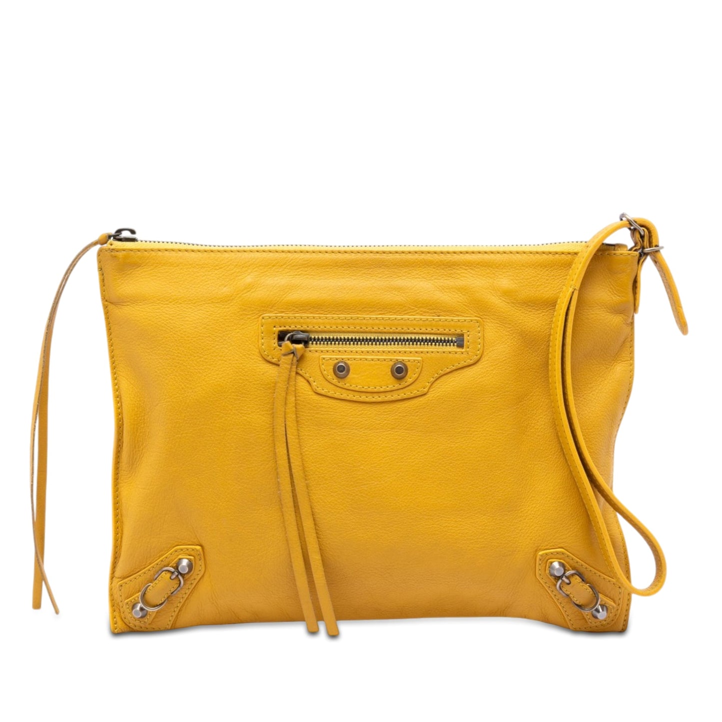 Balenciaga Leather Papier Wristlet Clutch