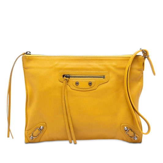 Balenciaga Leather Papier Wristlet Clutch