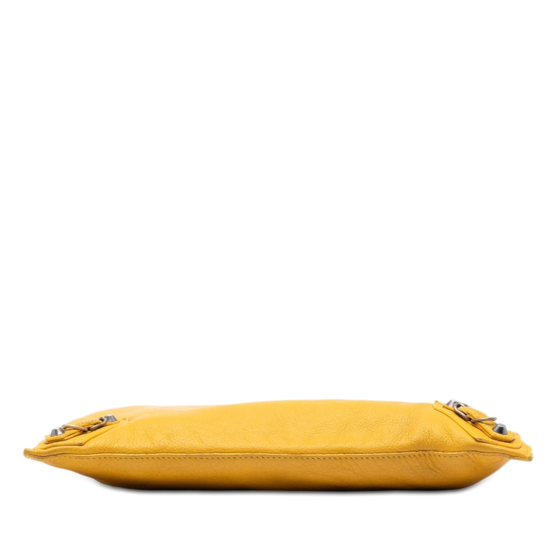Balenciaga Leather Papier Wristlet Clutch