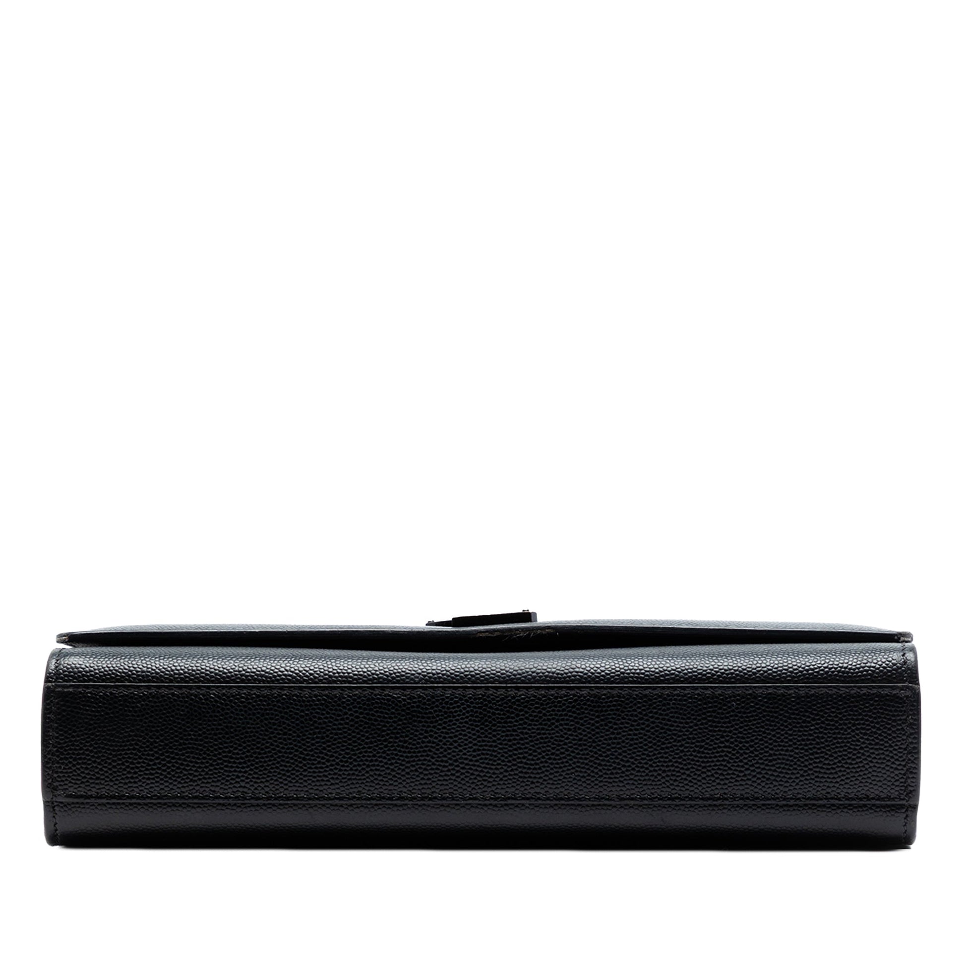 Saint Laurent Medium Grain De Poudre Monogram Monochrome Kate Crossbody
