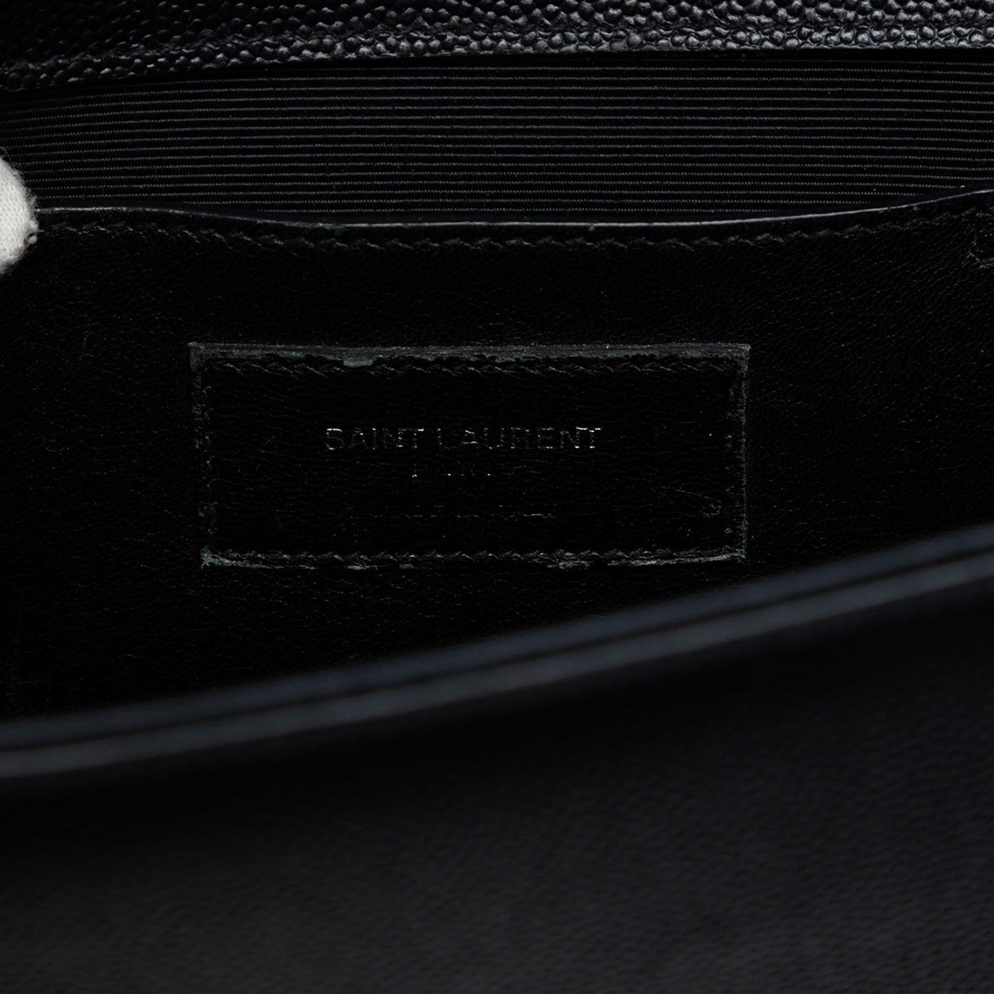 Saint Laurent Medium Grain De Poudre Monogram Monochrome Kate Crossbody