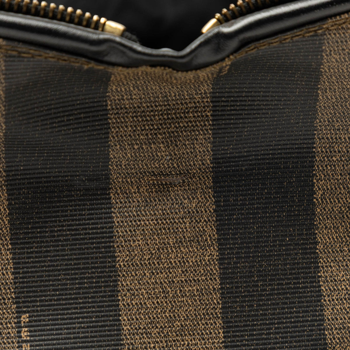 Fendi Pequin Coated Canvas Boston Bag