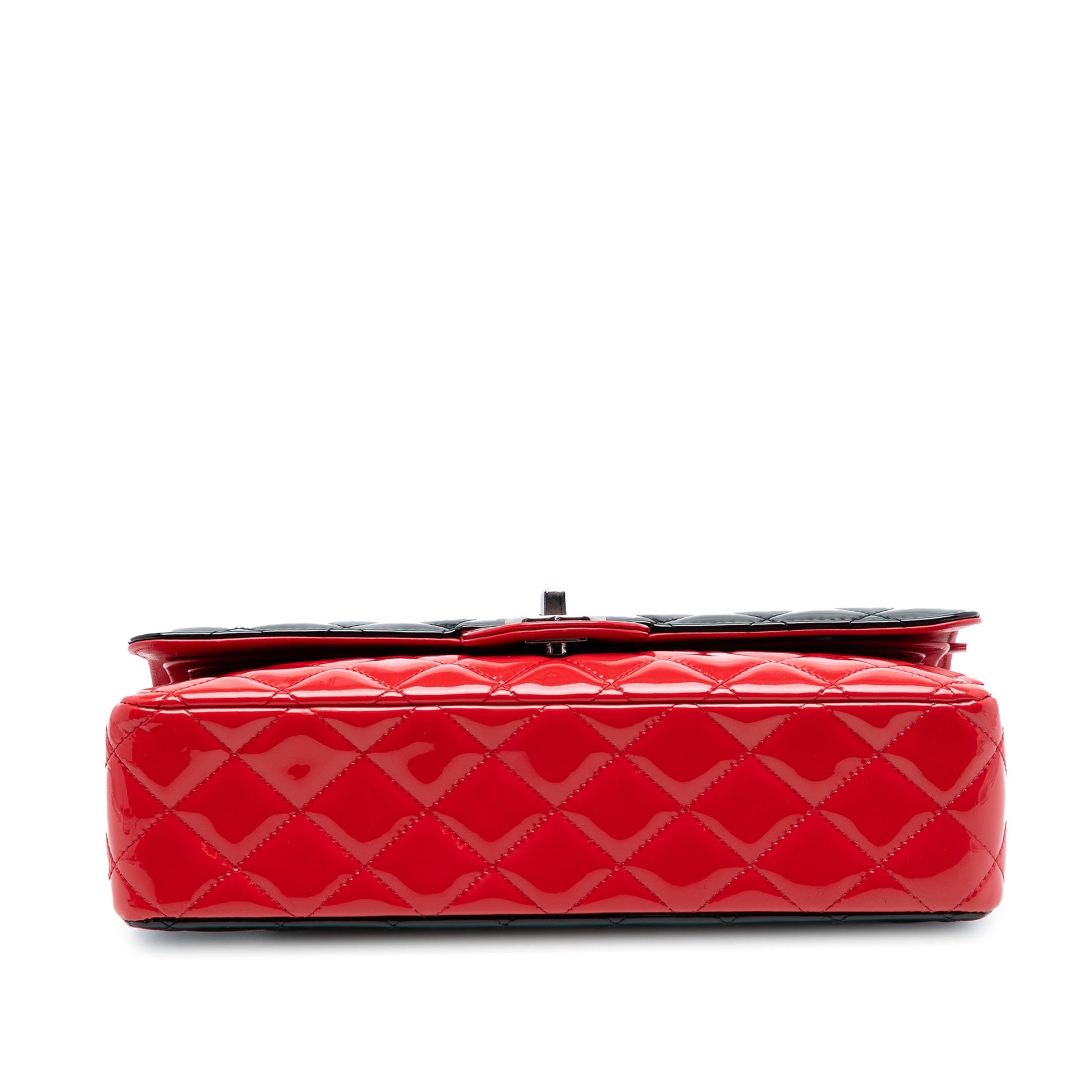 Chanel Medium Classic Bicolor Patent Double Flap