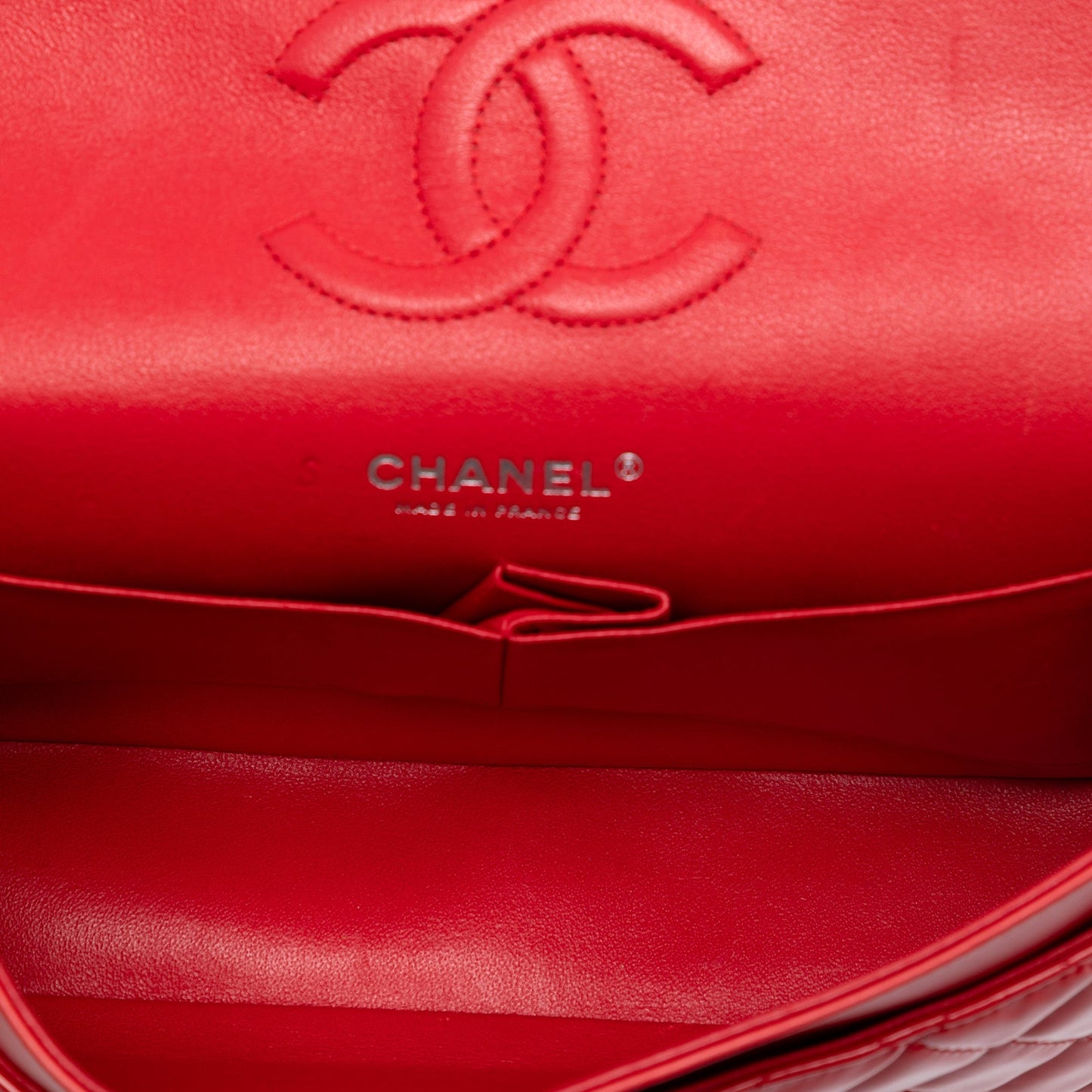 Chanel Medium Classic Bicolor Patent Double Flap