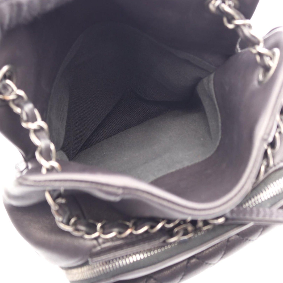 Chanel Small CC Calfskin Drawstring Flap Backpack — Black
