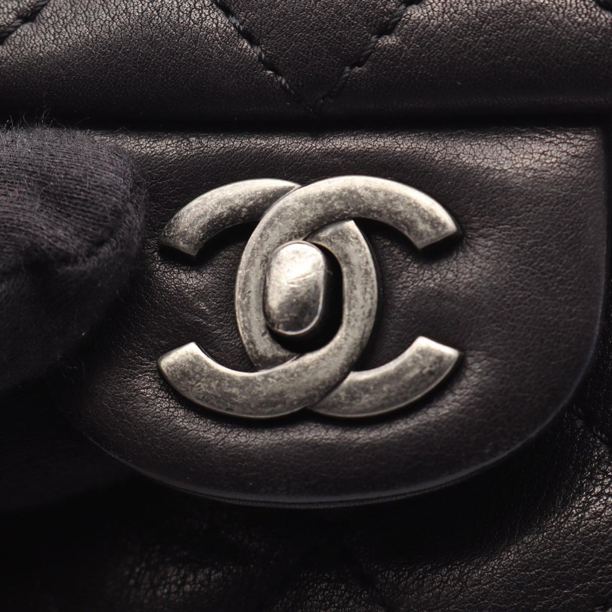 Chanel Small CC Calfskin Drawstring Flap Backpack — Black