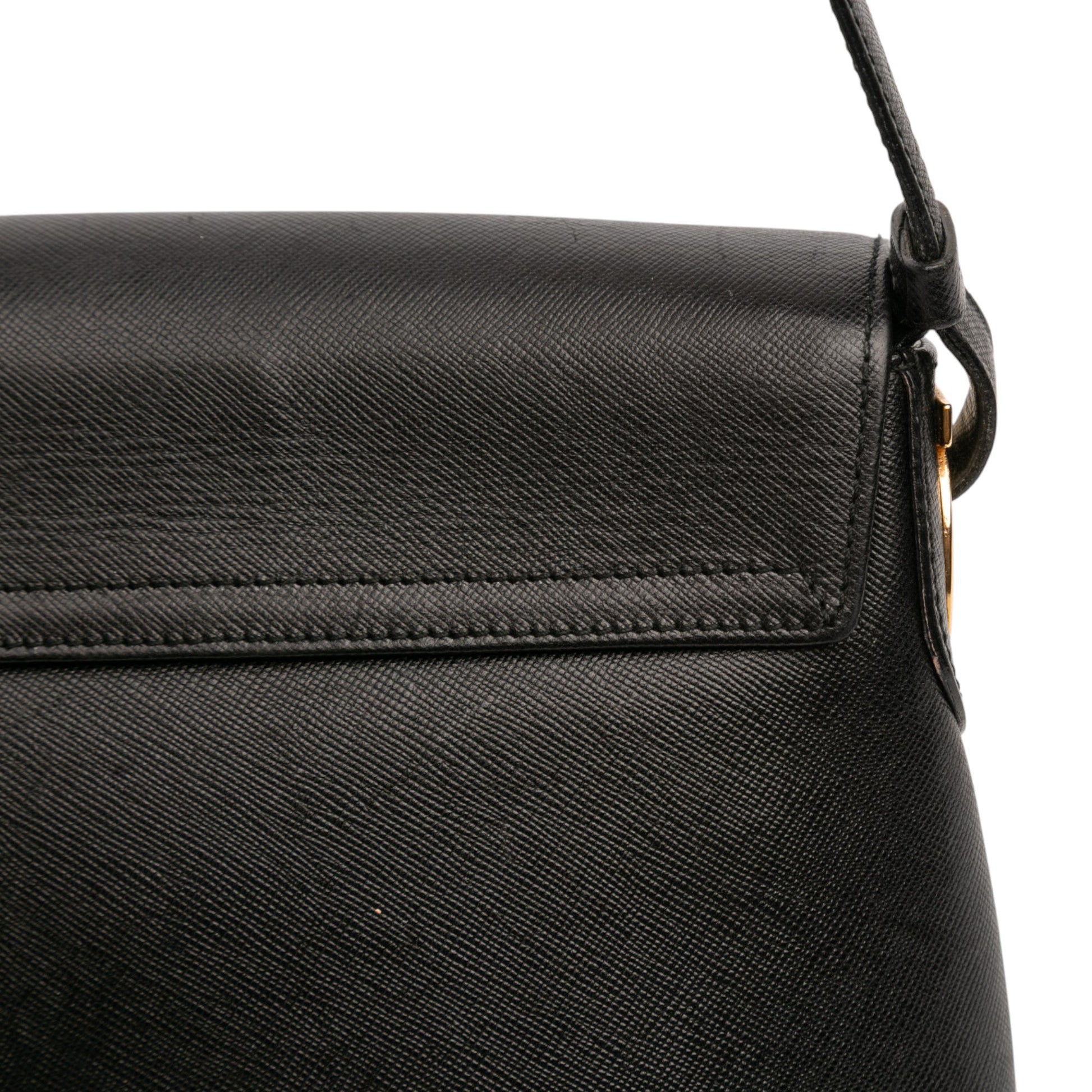 Ferragamo Leather Gancini Shoulder Bag