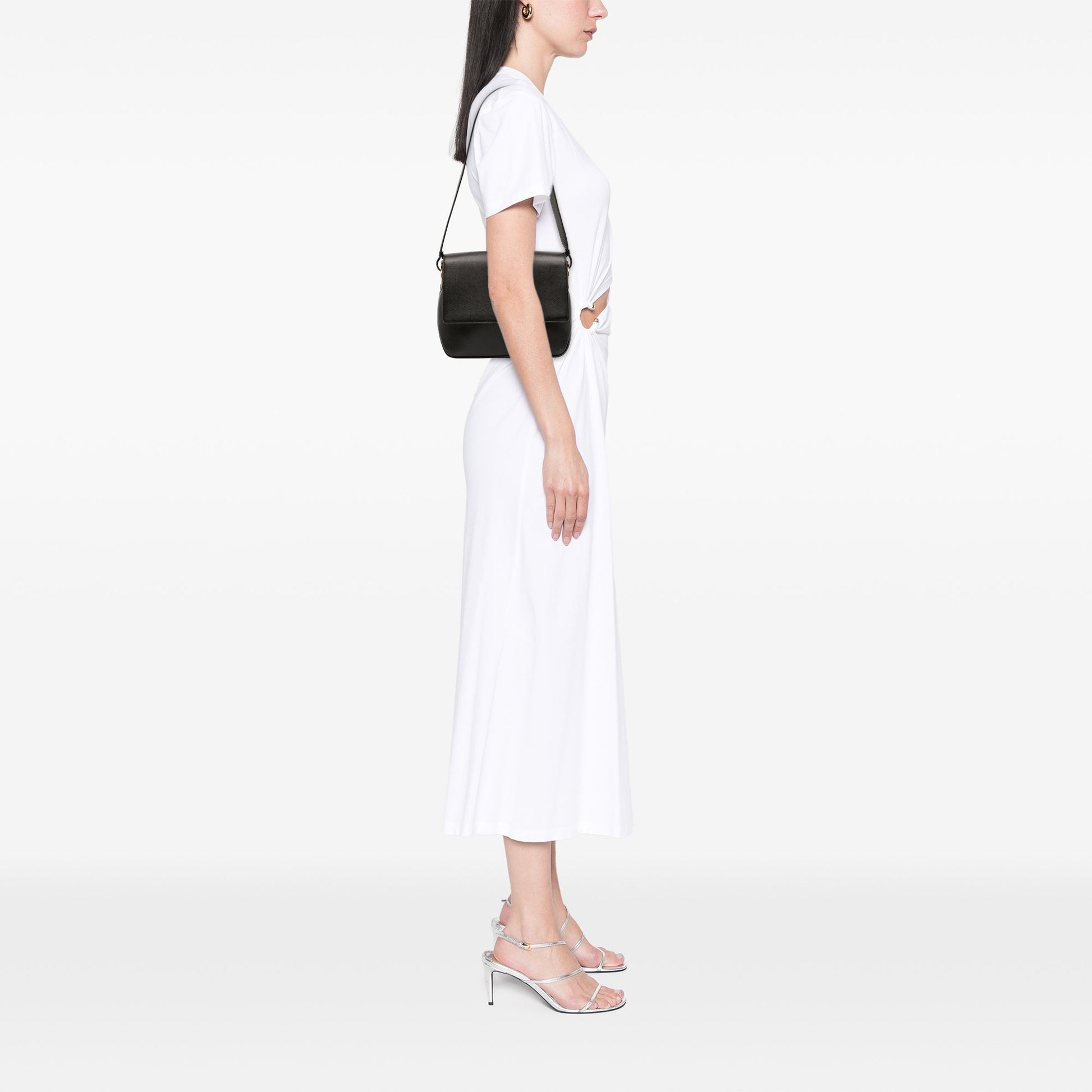Ferragamo Leather Gancini Shoulder Bag
