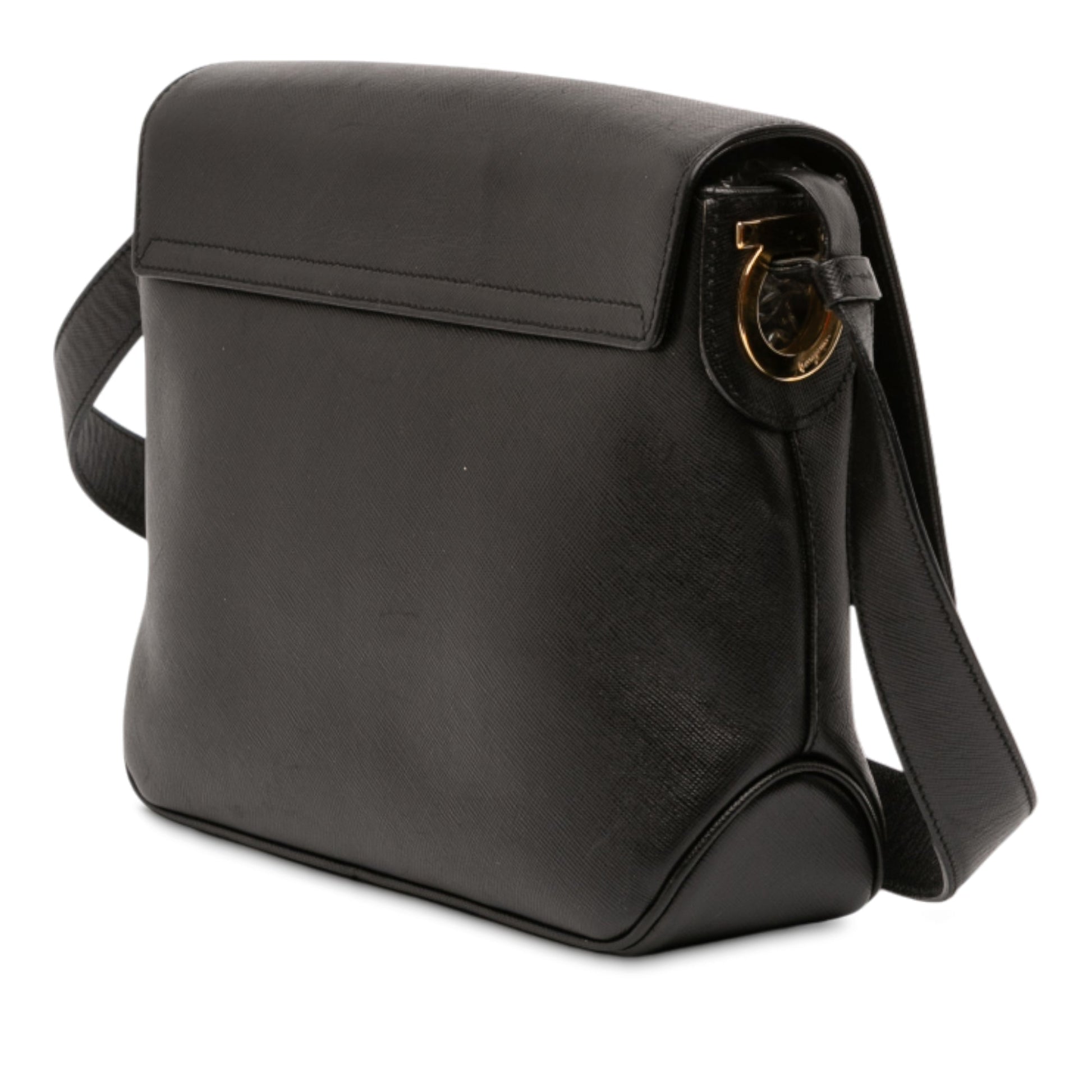 Ferragamo Leather Gancini Shoulder Bag