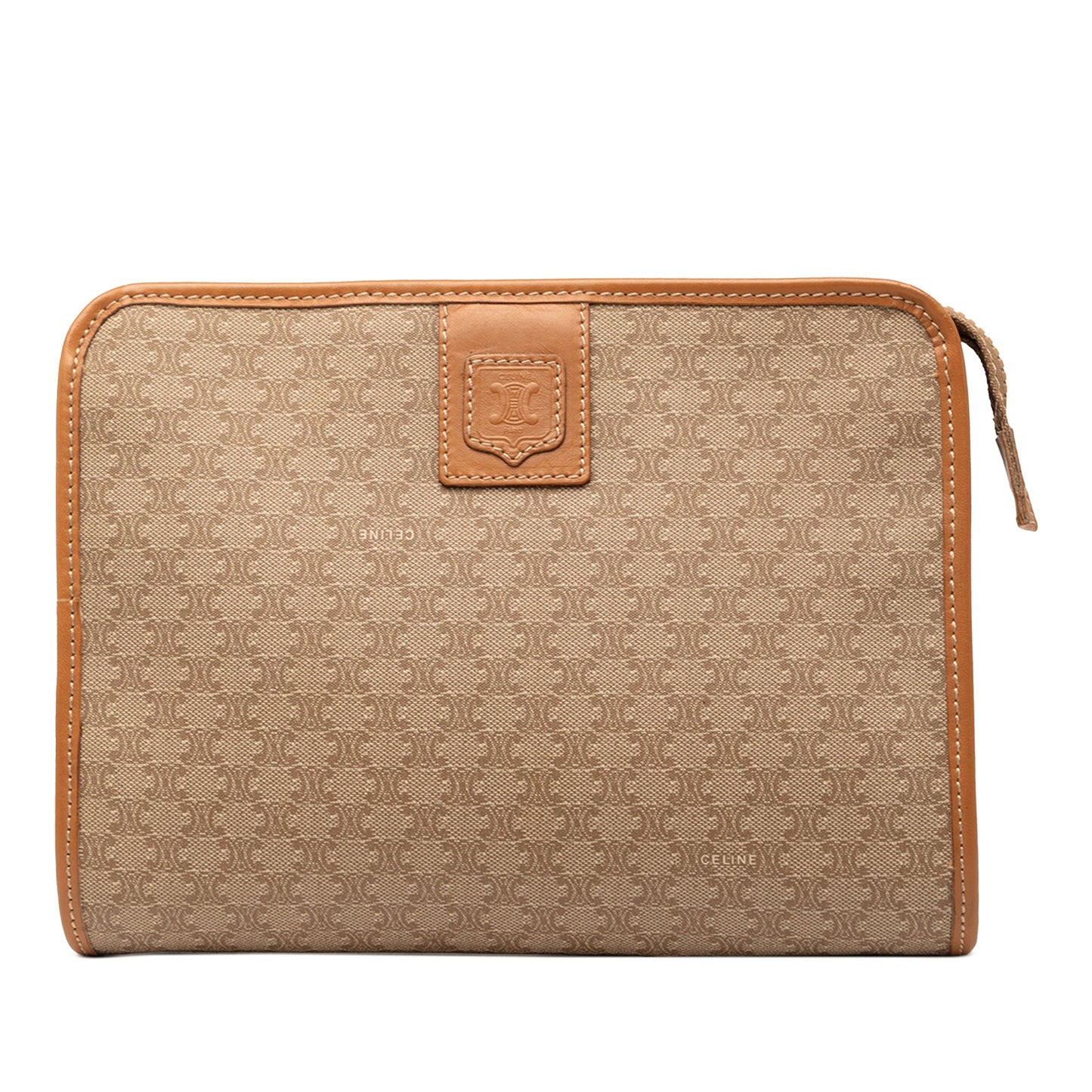 Celine Macadam Coated Canvas Clutch