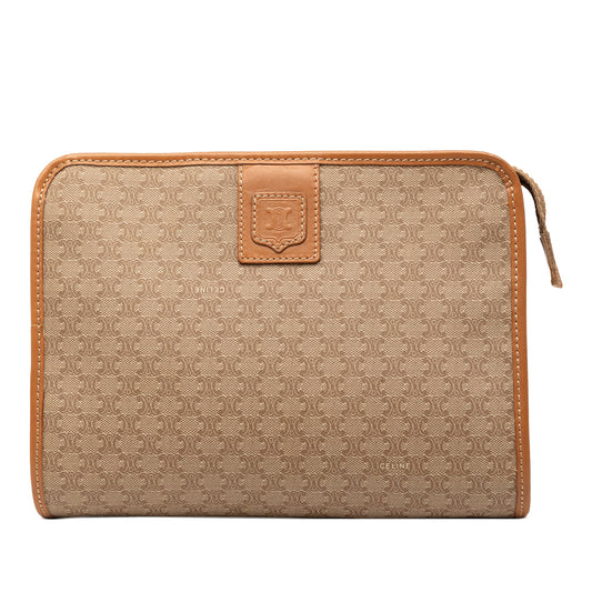 Celine Macadam Coated Canvas Clutch