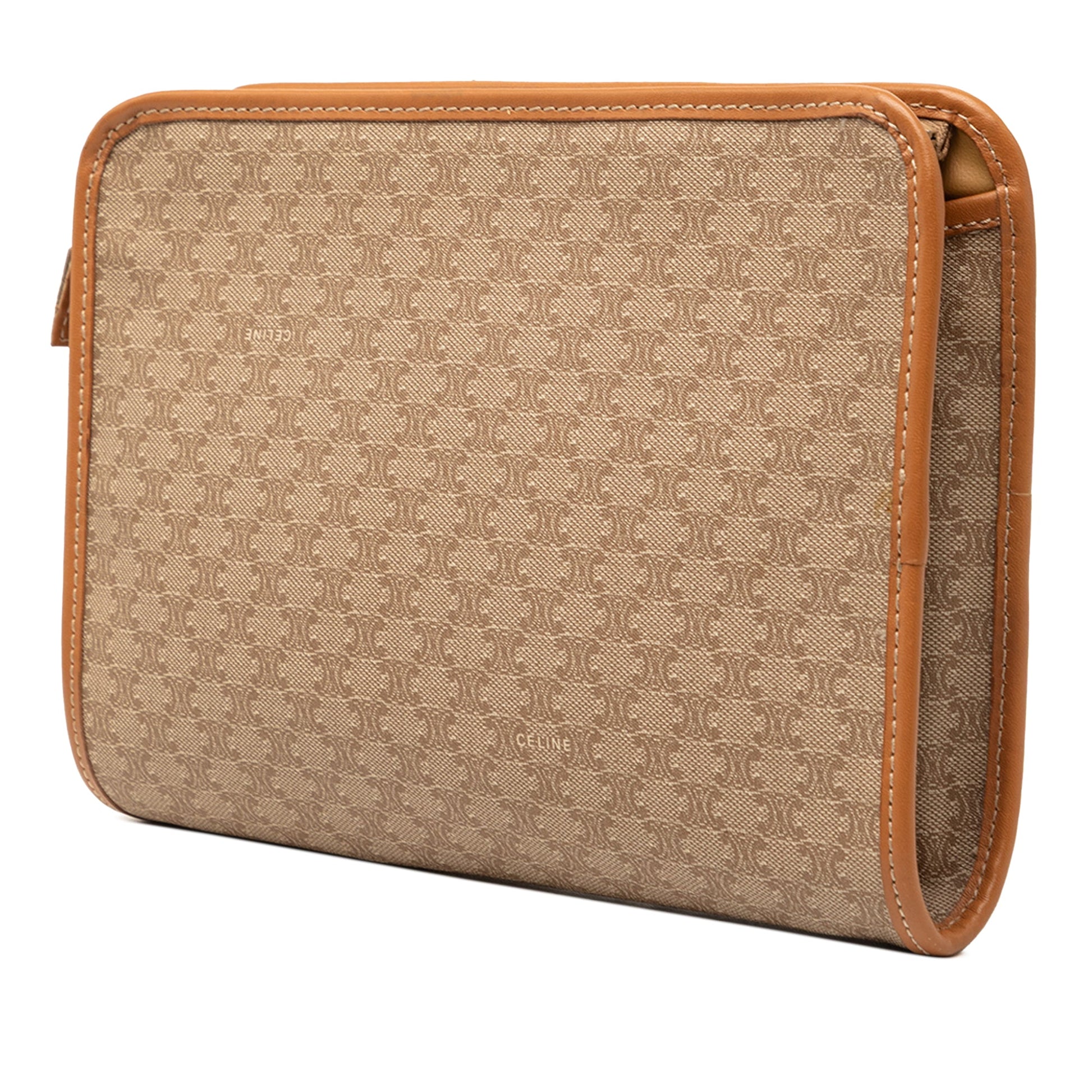 Celine Macadam Coated Canvas Clutch