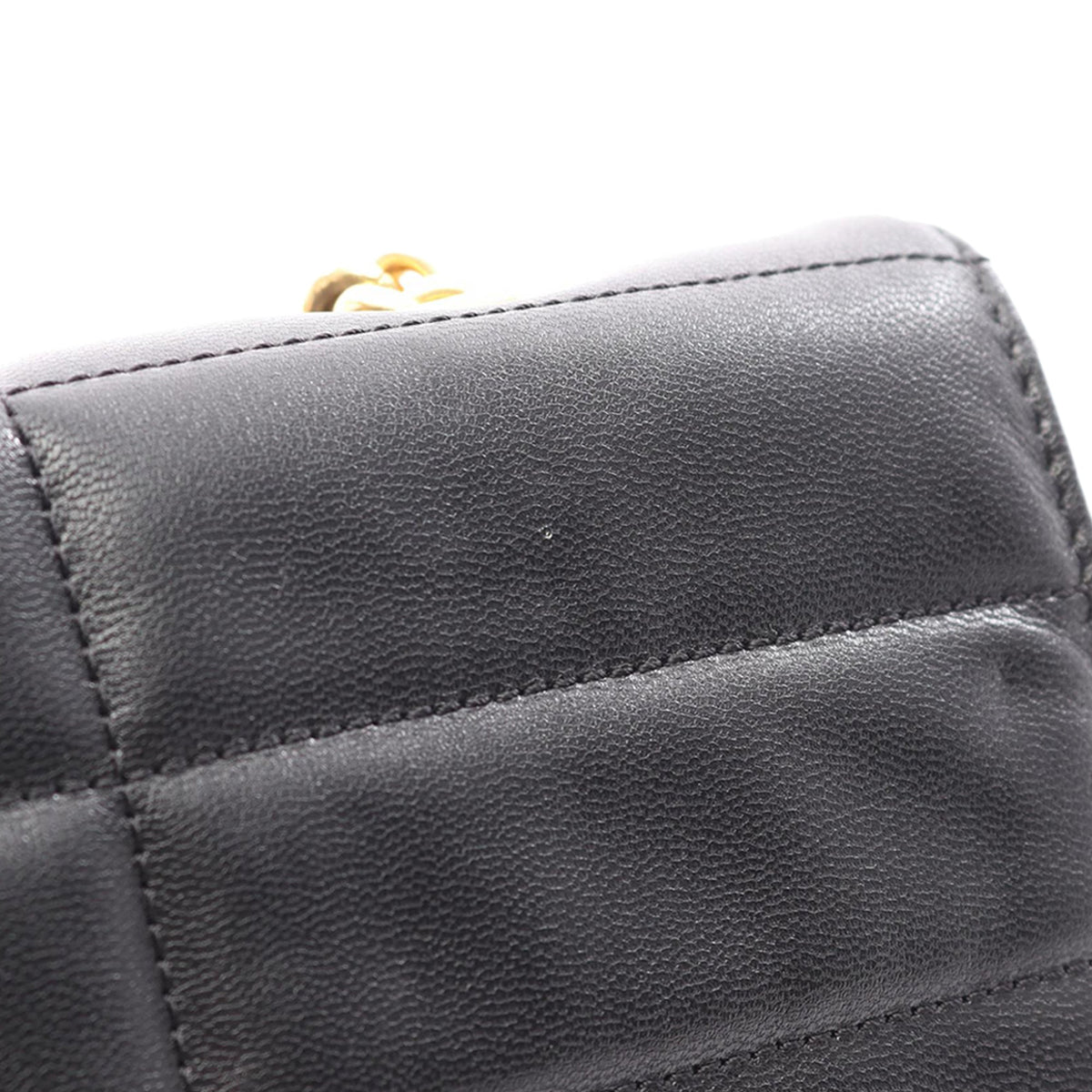 Celine Leather Quilted Monochrome Shoulder Bag