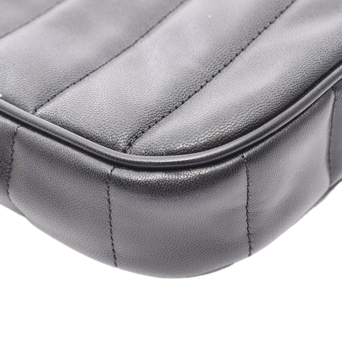 Celine Leather Quilted Monochrome Shoulder Bag