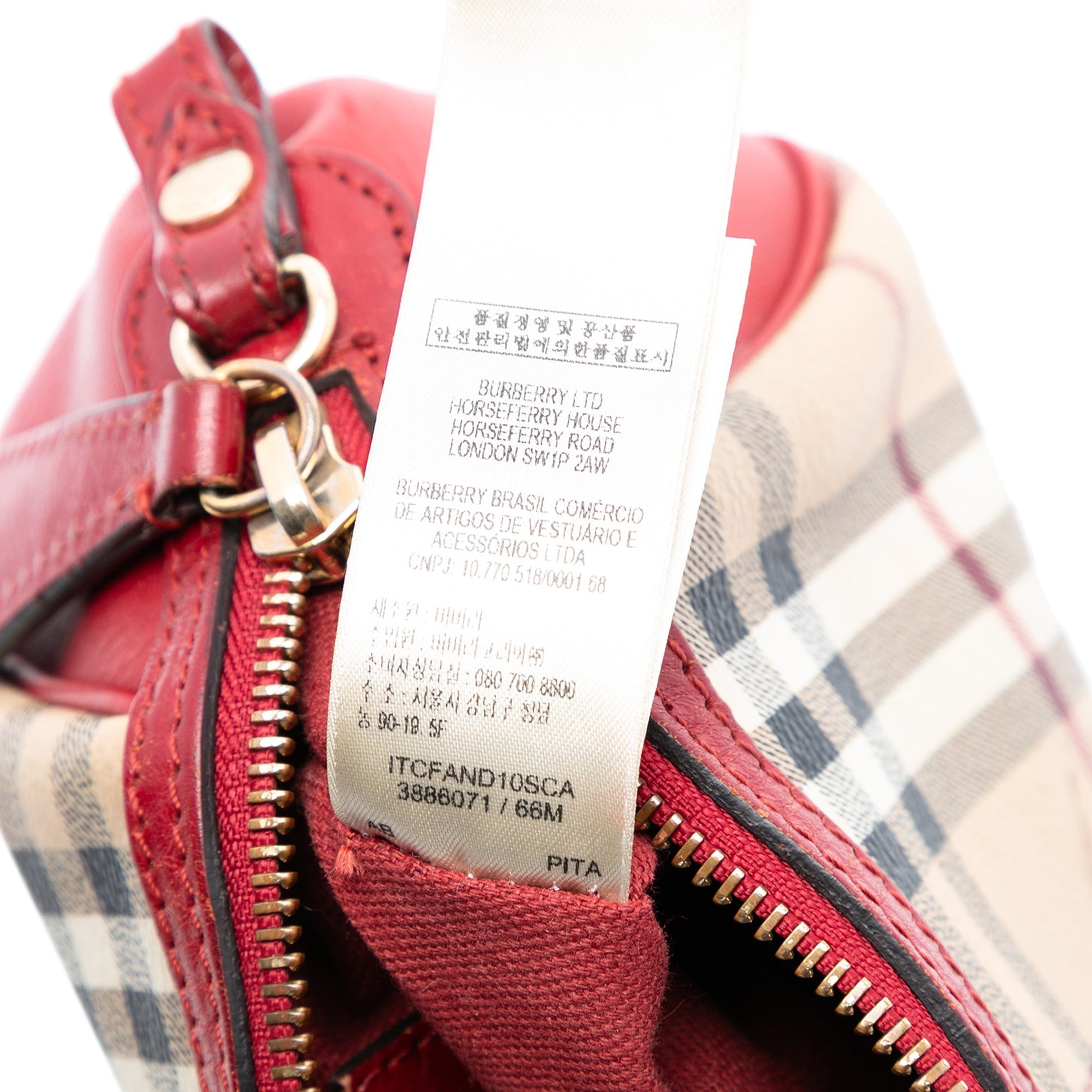 Burberry Mini Haymarket Check Coated Canvas Blaze Crossbody