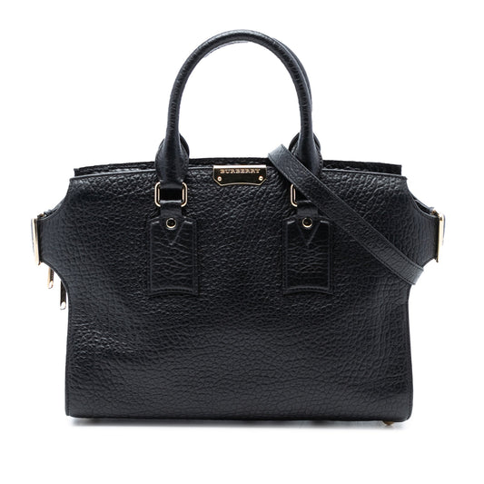 Burberry Medium Grained Leather Clifton Satchel