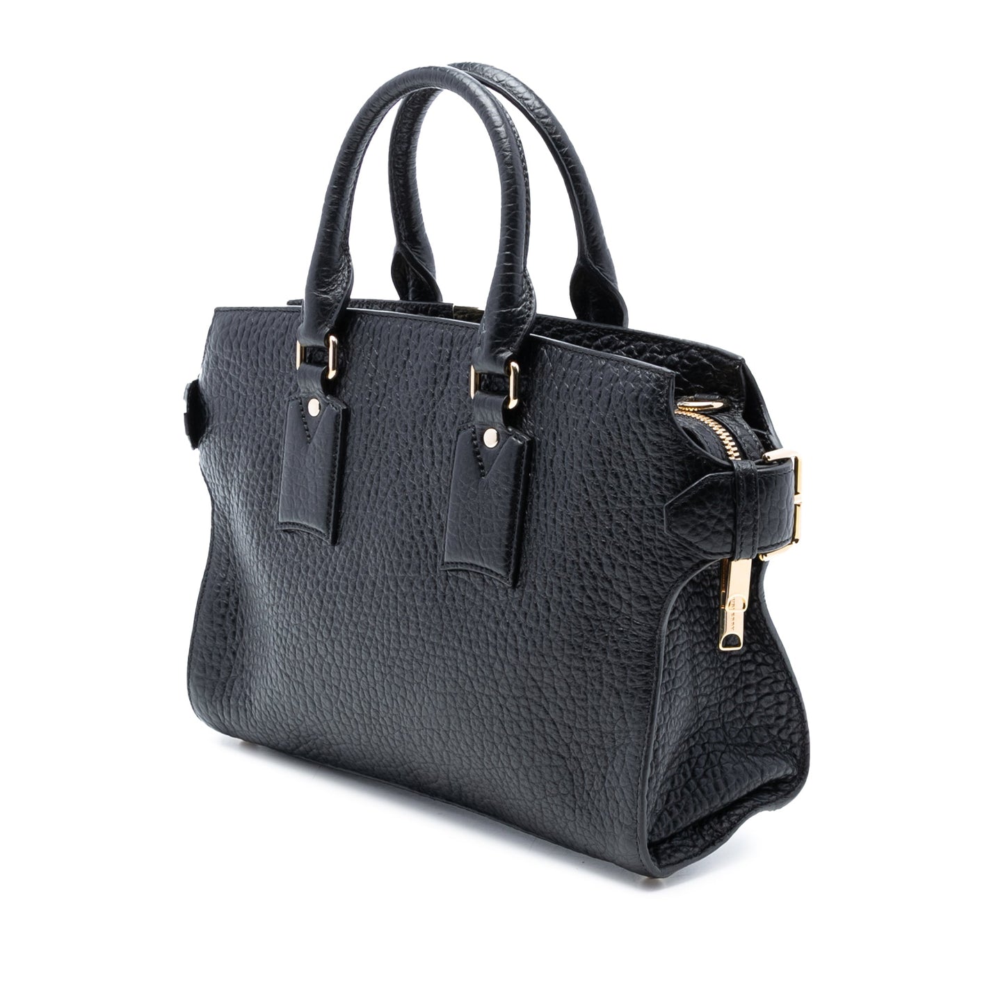 Burberry Medium Grained Leather Clifton Satchel